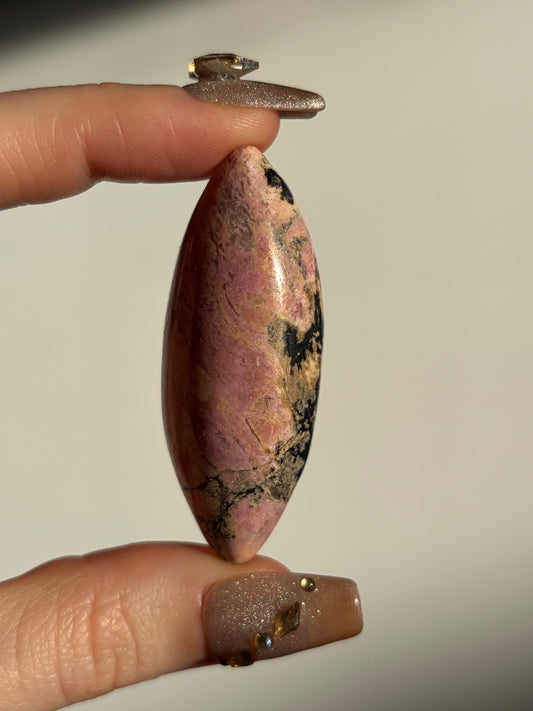 Indonesian Rhodonite and Manganese Included Shiva E