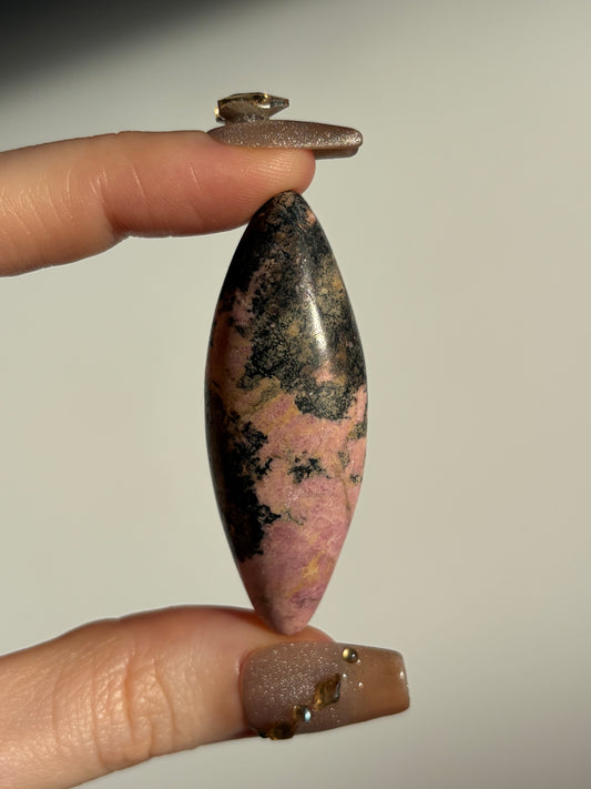 Indonesian Rhodonite and Manganese Included Shiva H