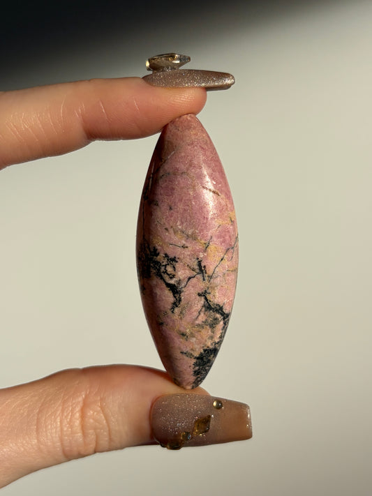 Indonesian Rhodonite and Manganese Included Shiva I