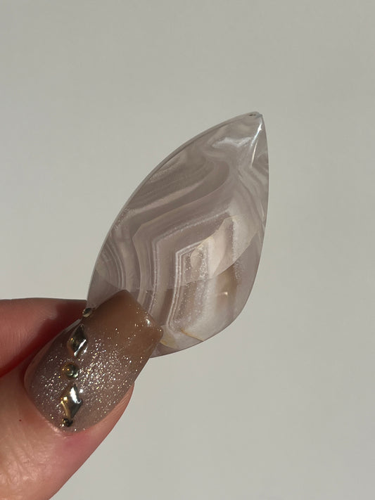 Laguna Agate Cabochon with White Platelet Suspensions B