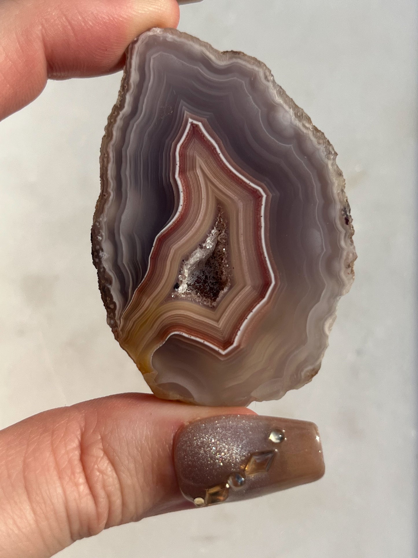 Purple Pink Laguna Agate Geode