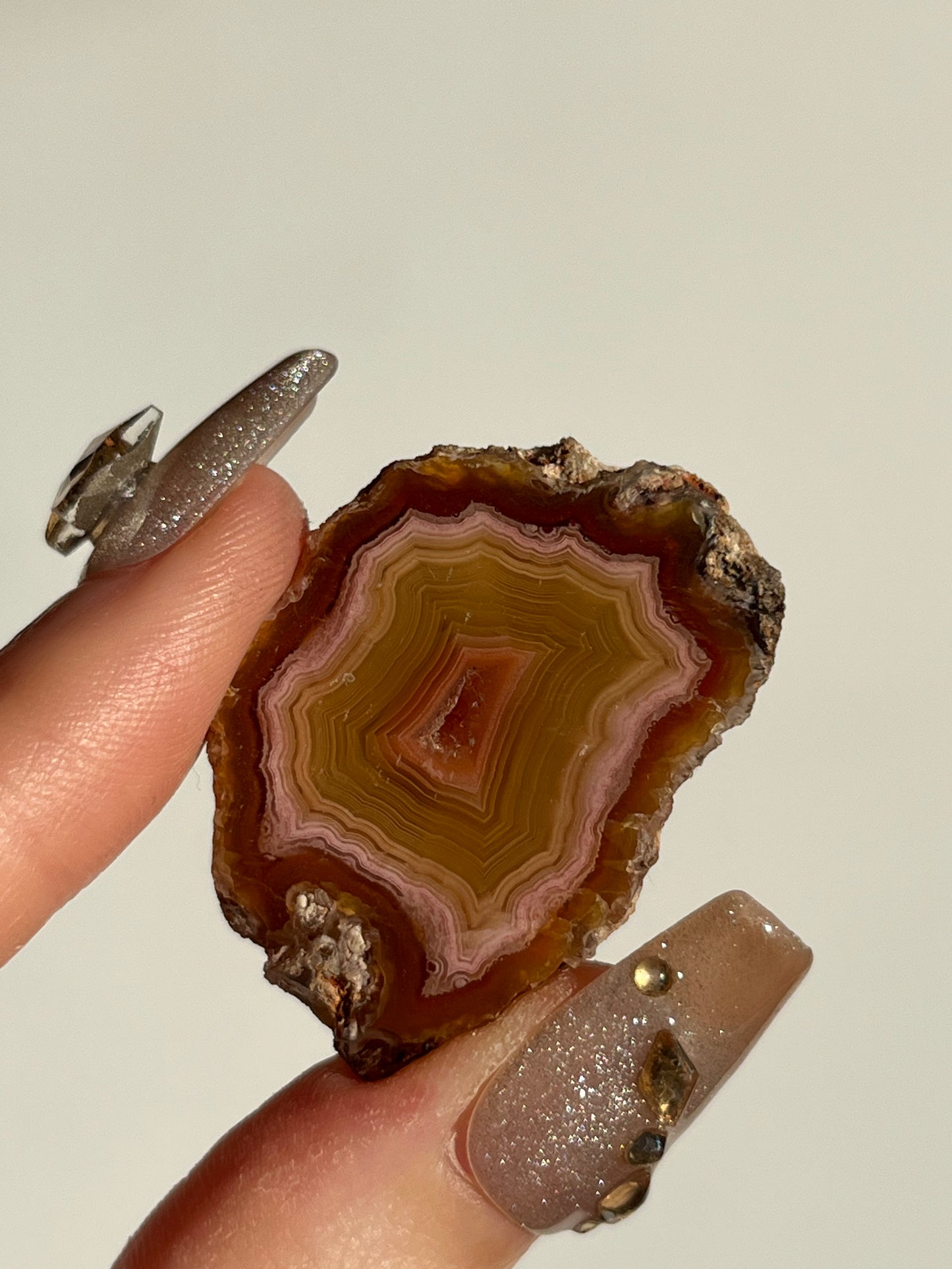 Peach & Red Laguna Agate with Parallax Effect Pair C (You Choose)