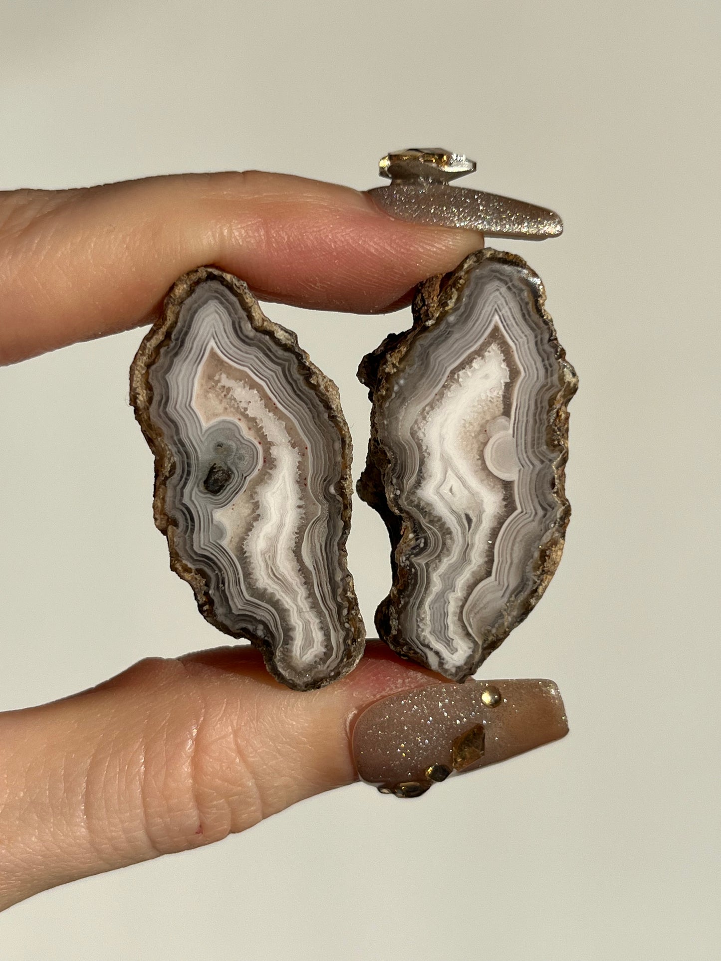 Laguna Agate with Parallax Effect Pair E (You Choose)
