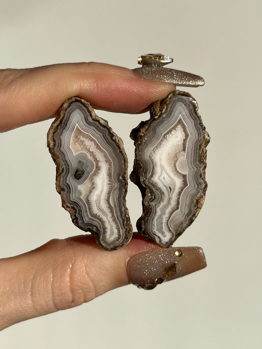 Laguna Agate with Parallax Effect Pair E (You Choose)