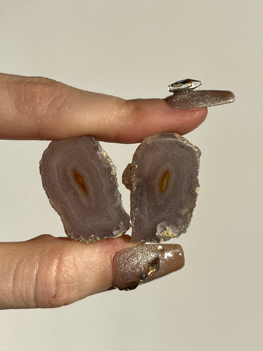 "Starry Night" Laguna Agate Pair F
