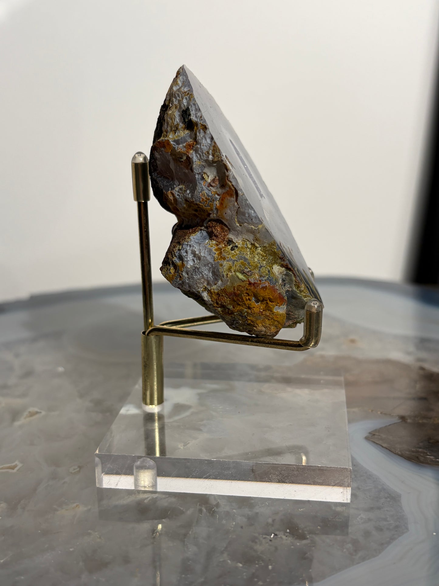 "Starlit Canopy" Blue Laguna Agate Specimen with Starry Night Features and Parallax Effect