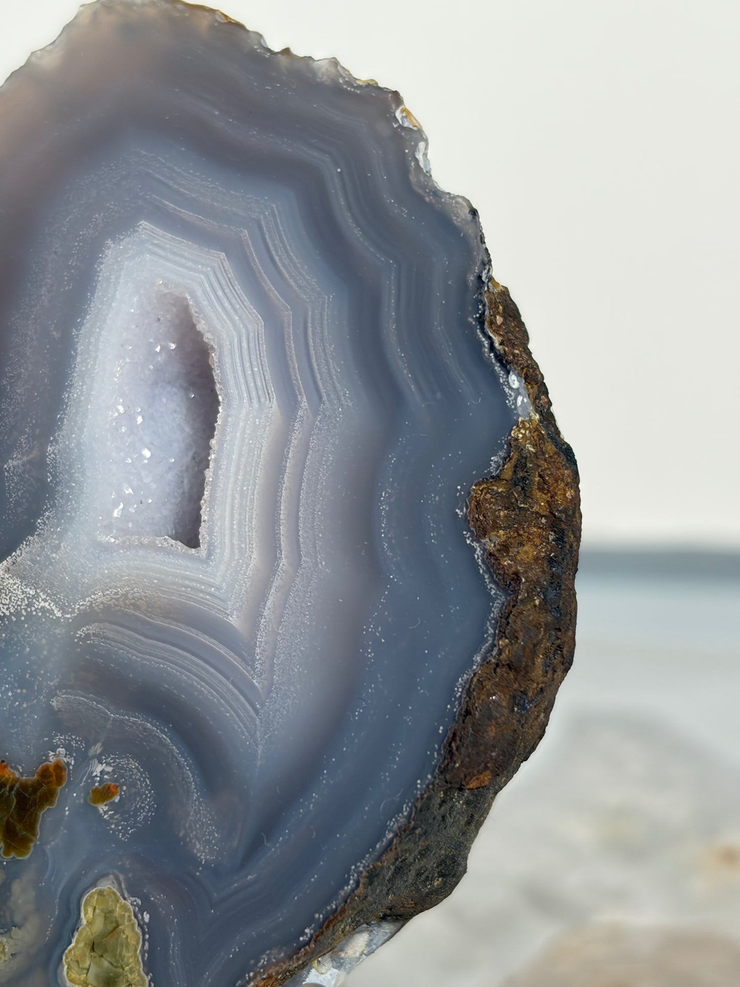 "Starlit Canopy" Blue Laguna Agate Specimen with Starry Night Features and Parallax Effect