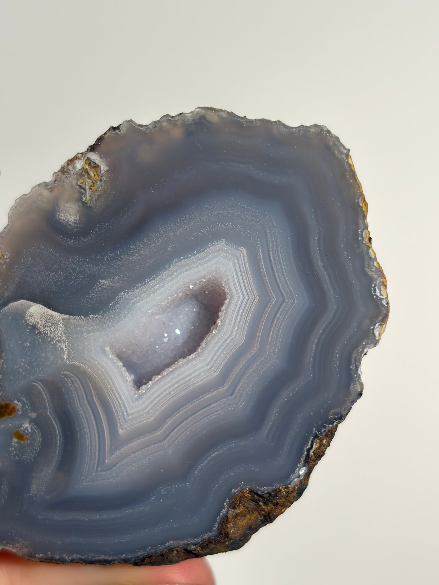 "Starlit Canopy" Blue Laguna Agate Specimen with Starry Night Features and Parallax Effect