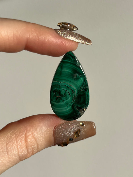 Malachite Teardrop Cabochon (You Choose)