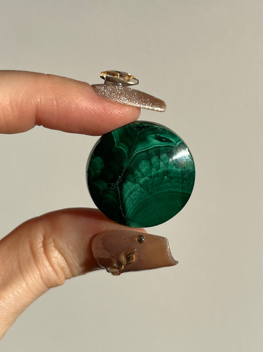 Malachite Circle Cabochon (You Choose)