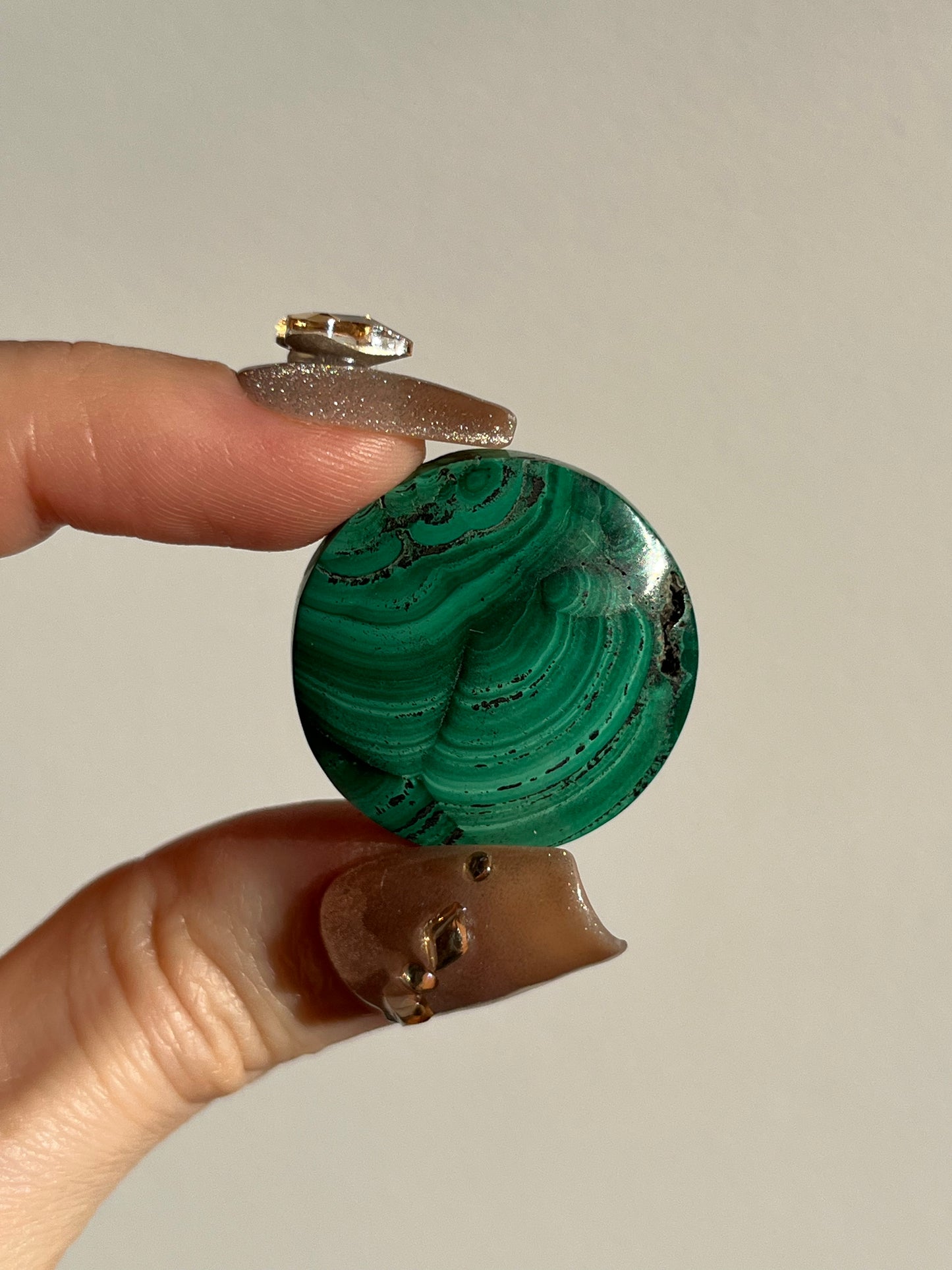 Malachite Circle Cabochon (You Choose)