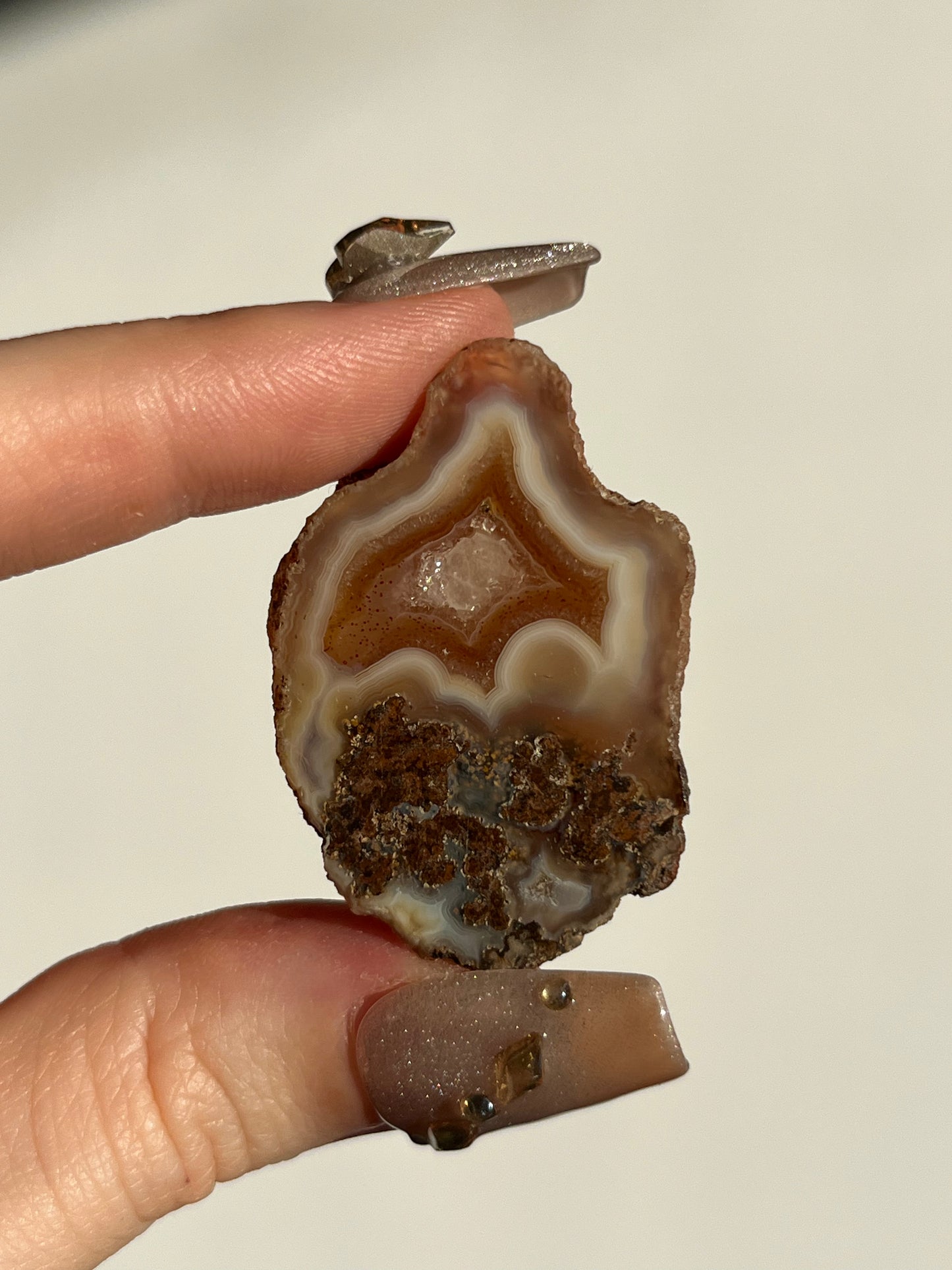 Malawi Agate with Platelets & Parallax Effect Pair B