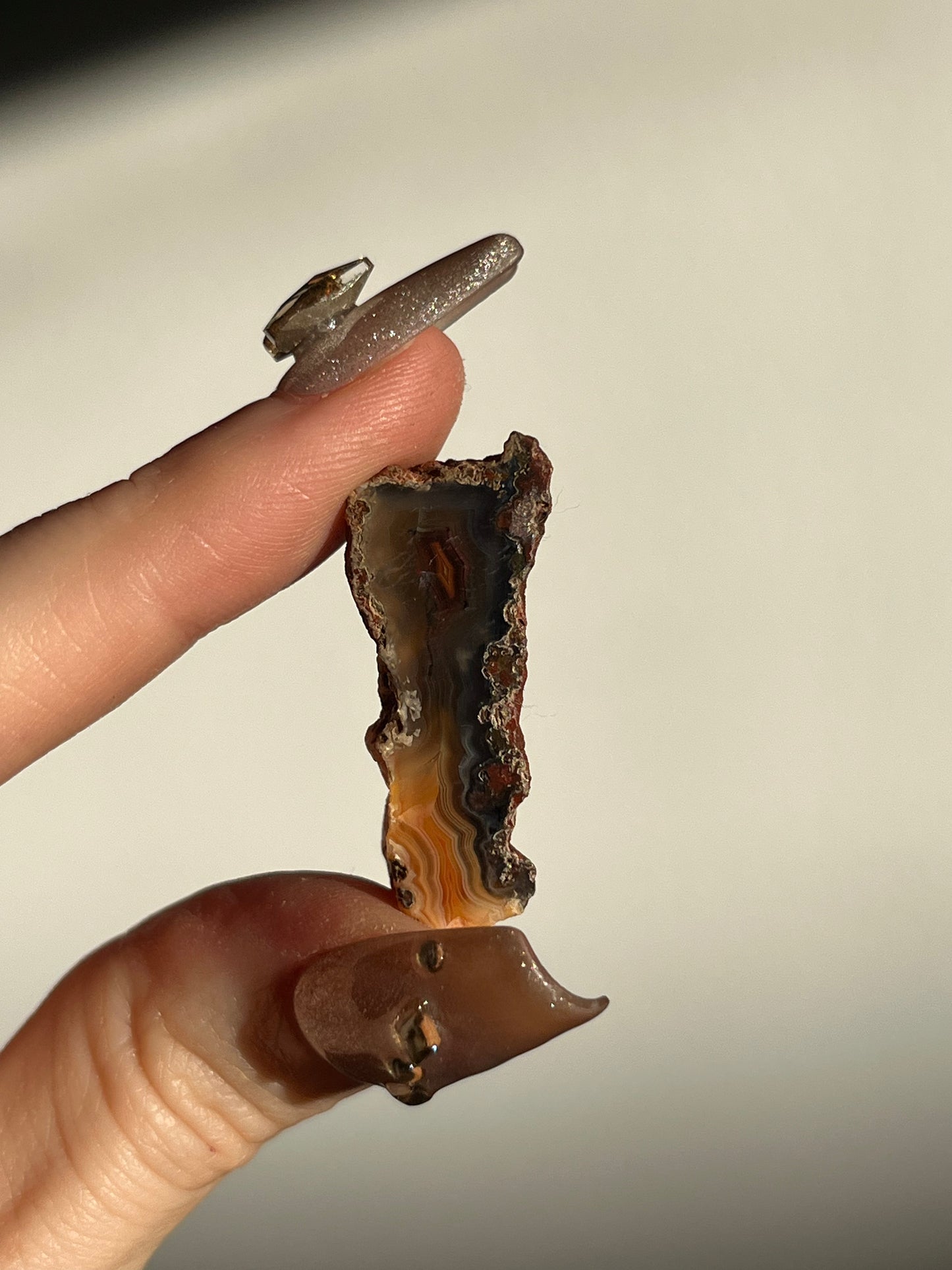 Dark Malawi Agate with Parallax Effect Pair H