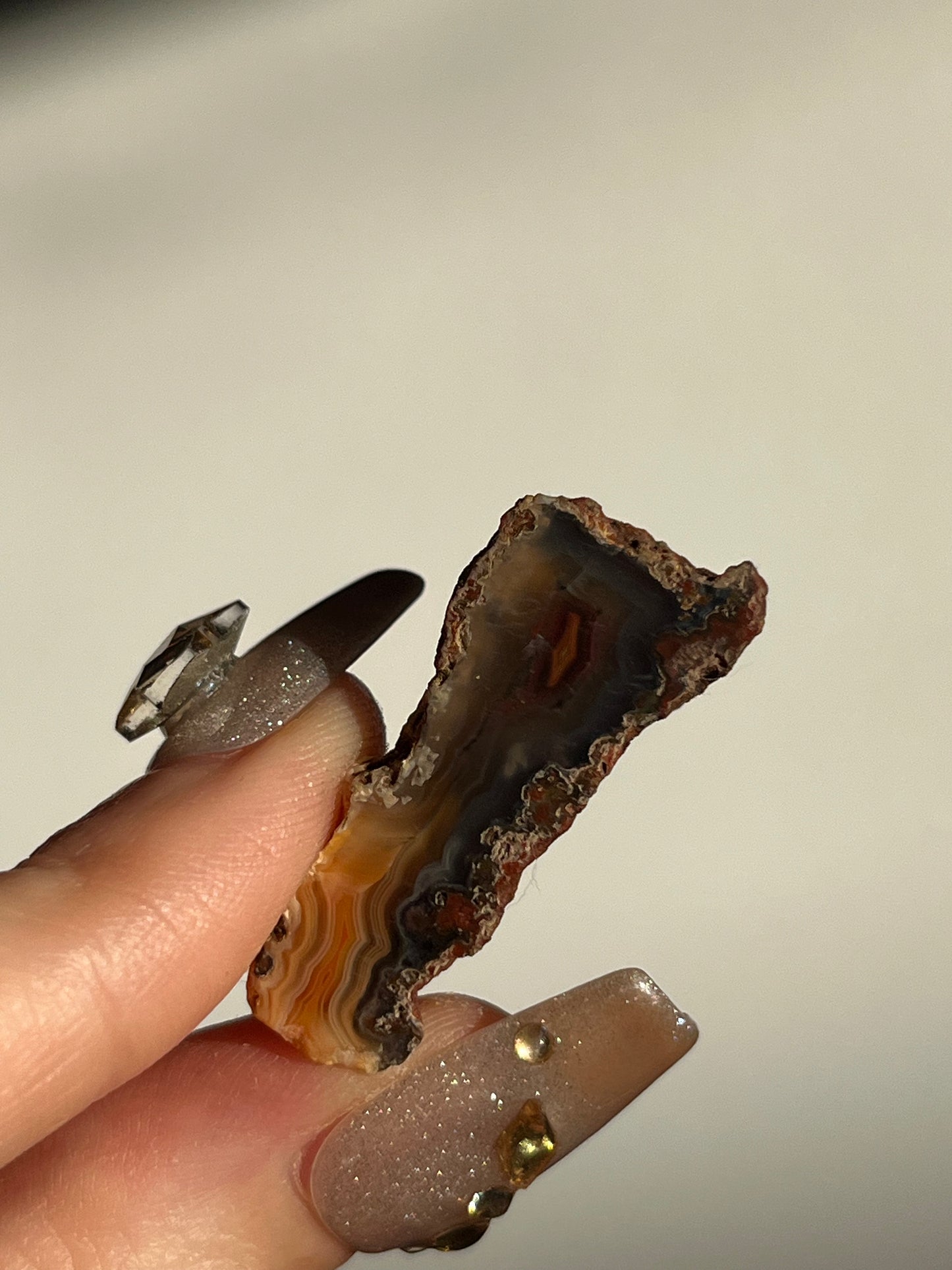 Dark Malawi Agate with Parallax Effect Pair H