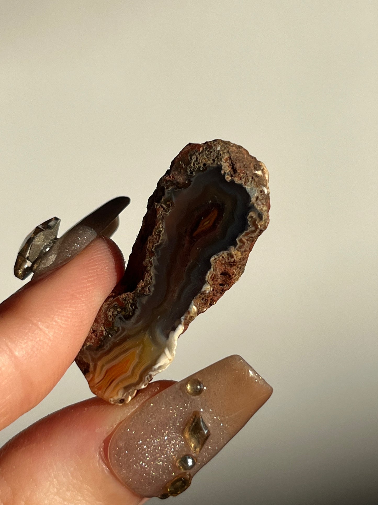 Dark Malawi Agate with Parallax Effect Pair H