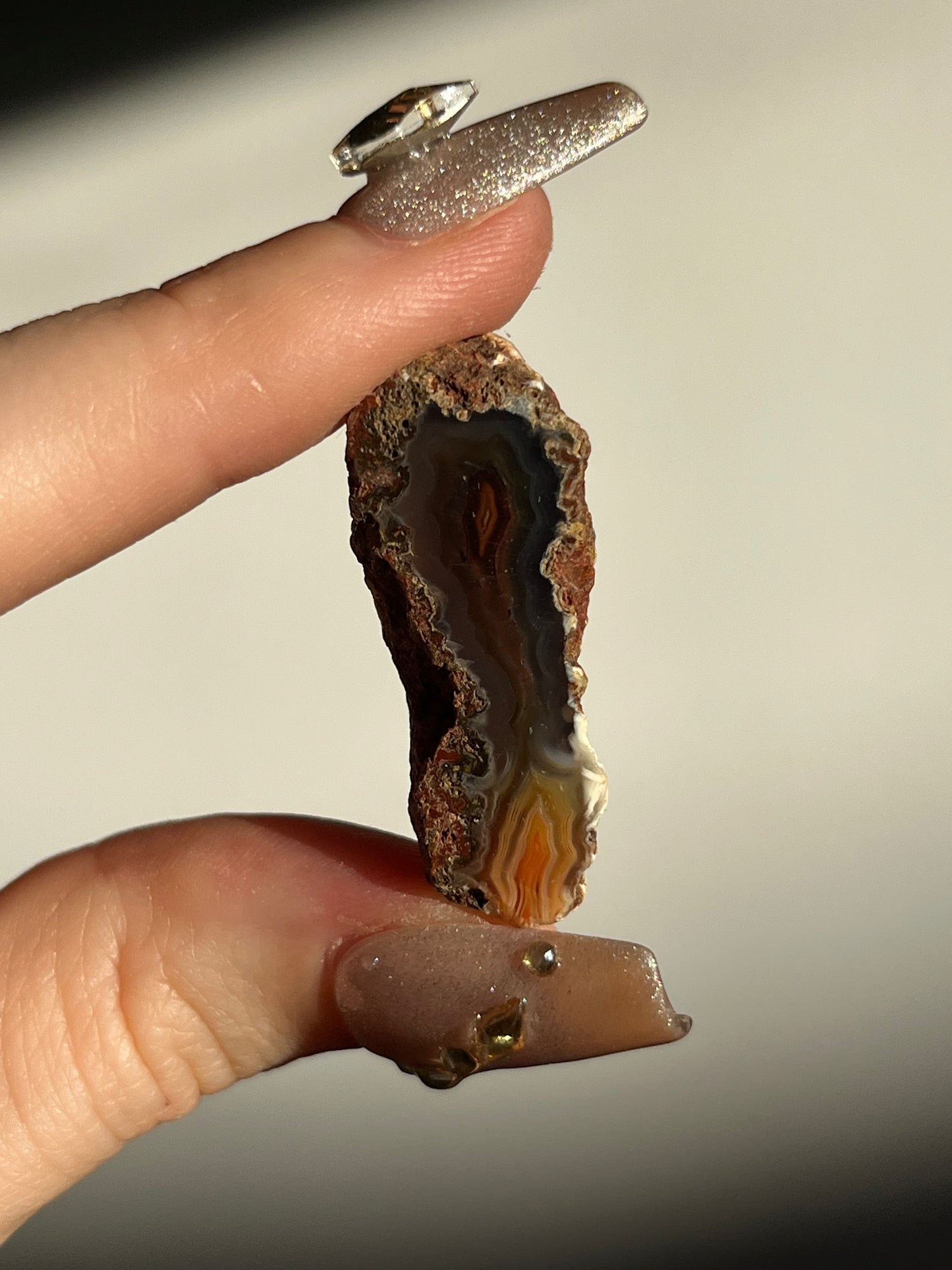 Dark Malawi Agate with Parallax Effect Pair H