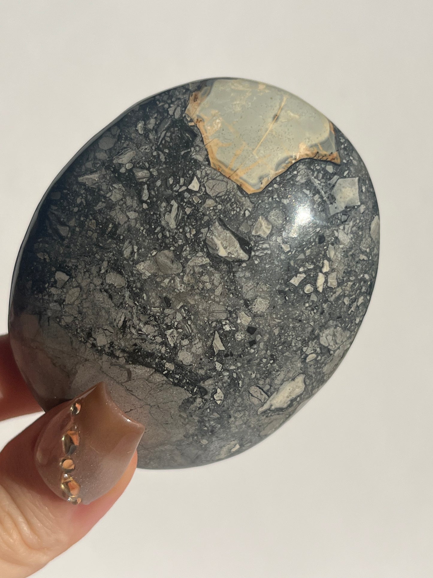 Maligano Jasper Palmstone with Dendritic Inclusions