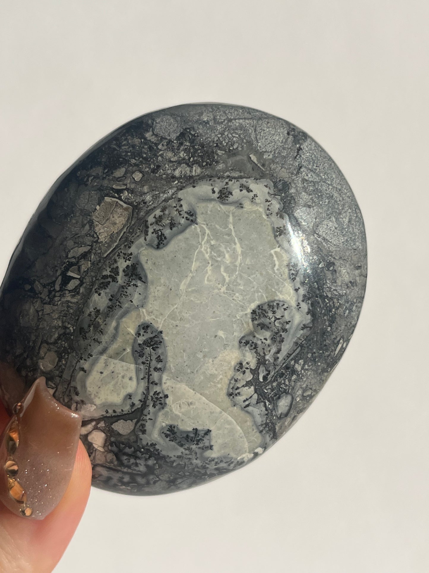 Maligano Jasper Palmstone with Dendritic Inclusions