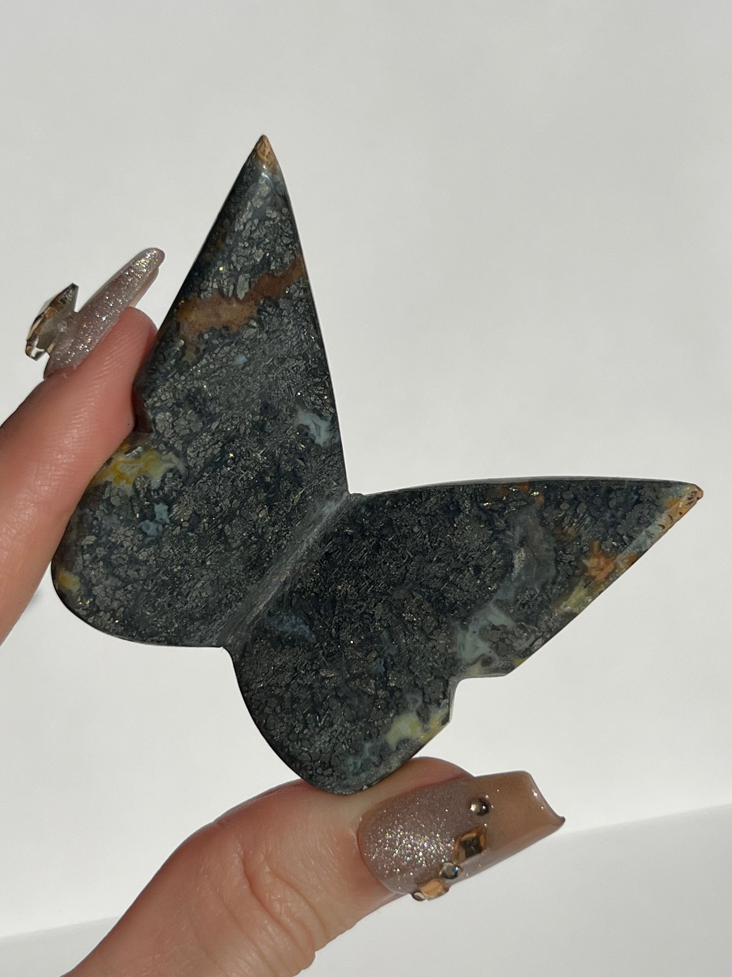 Marcasite Butterfly Carving