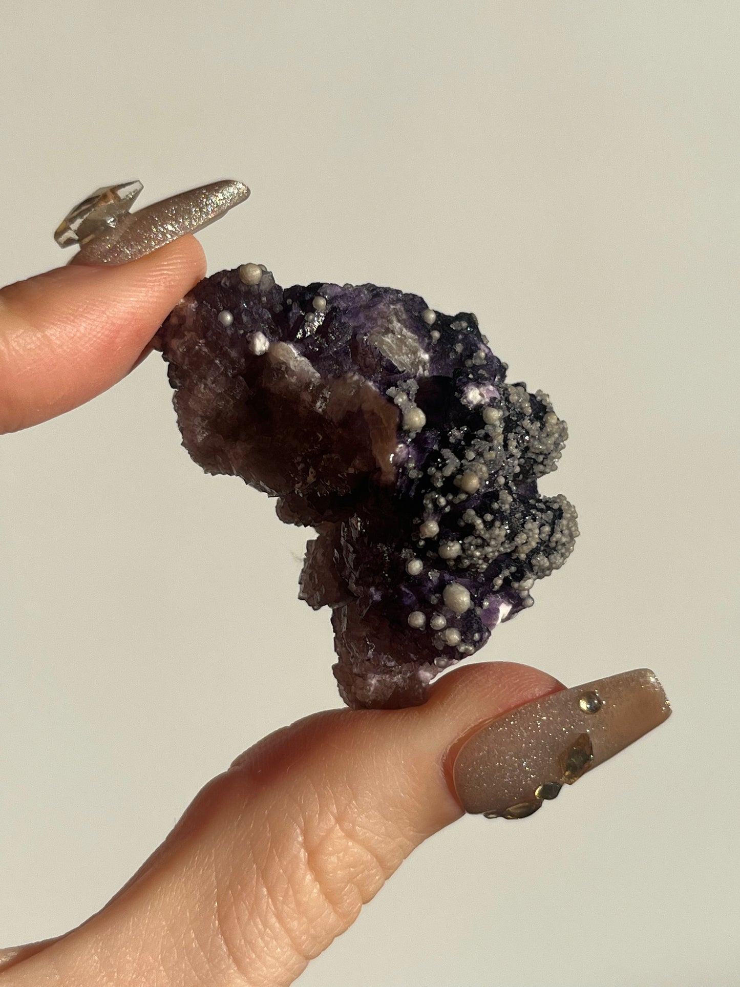 Purple Fluorite with Dolomite Specimen A