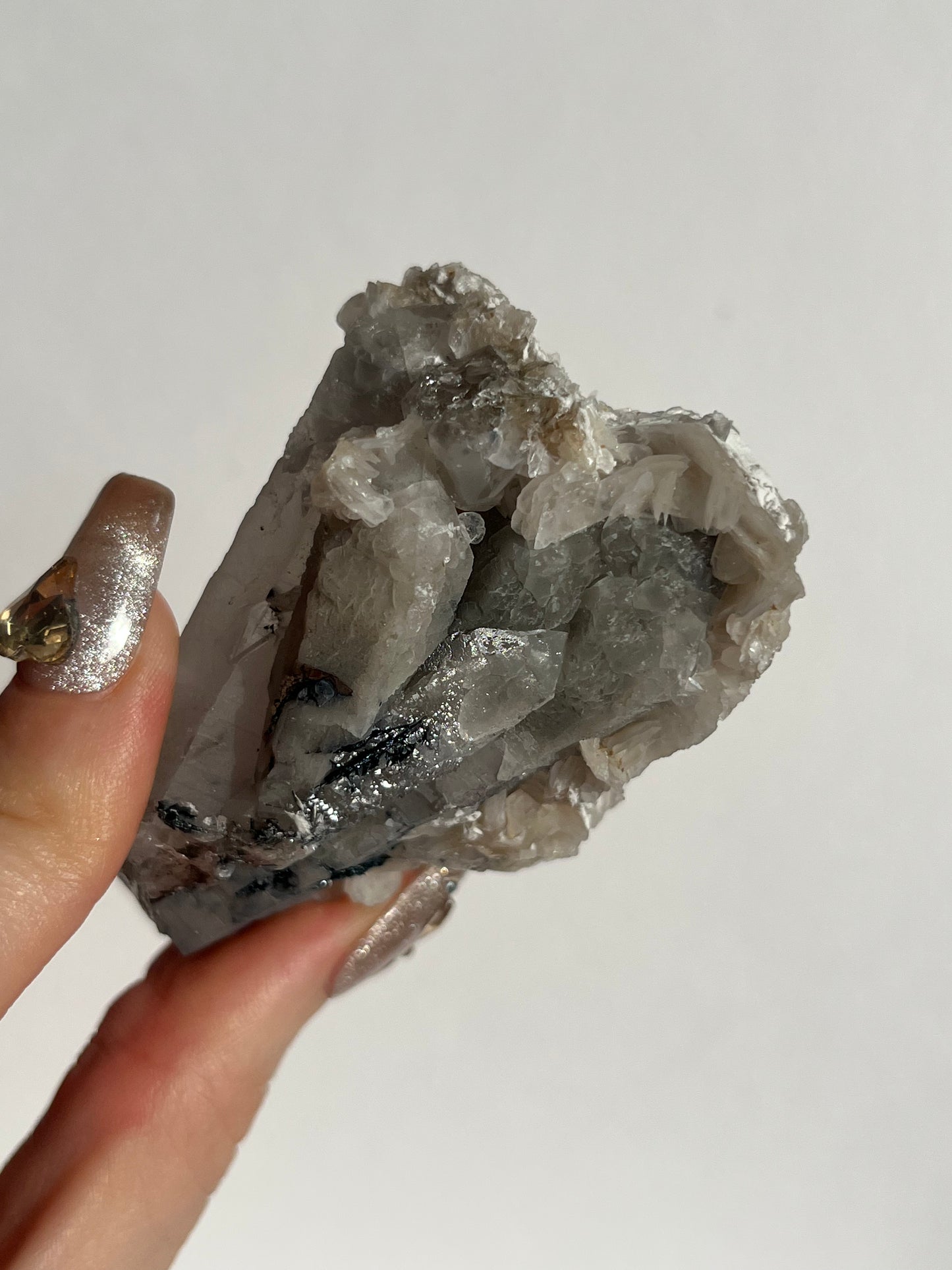 Midnight Bloom Quartz Specimen H