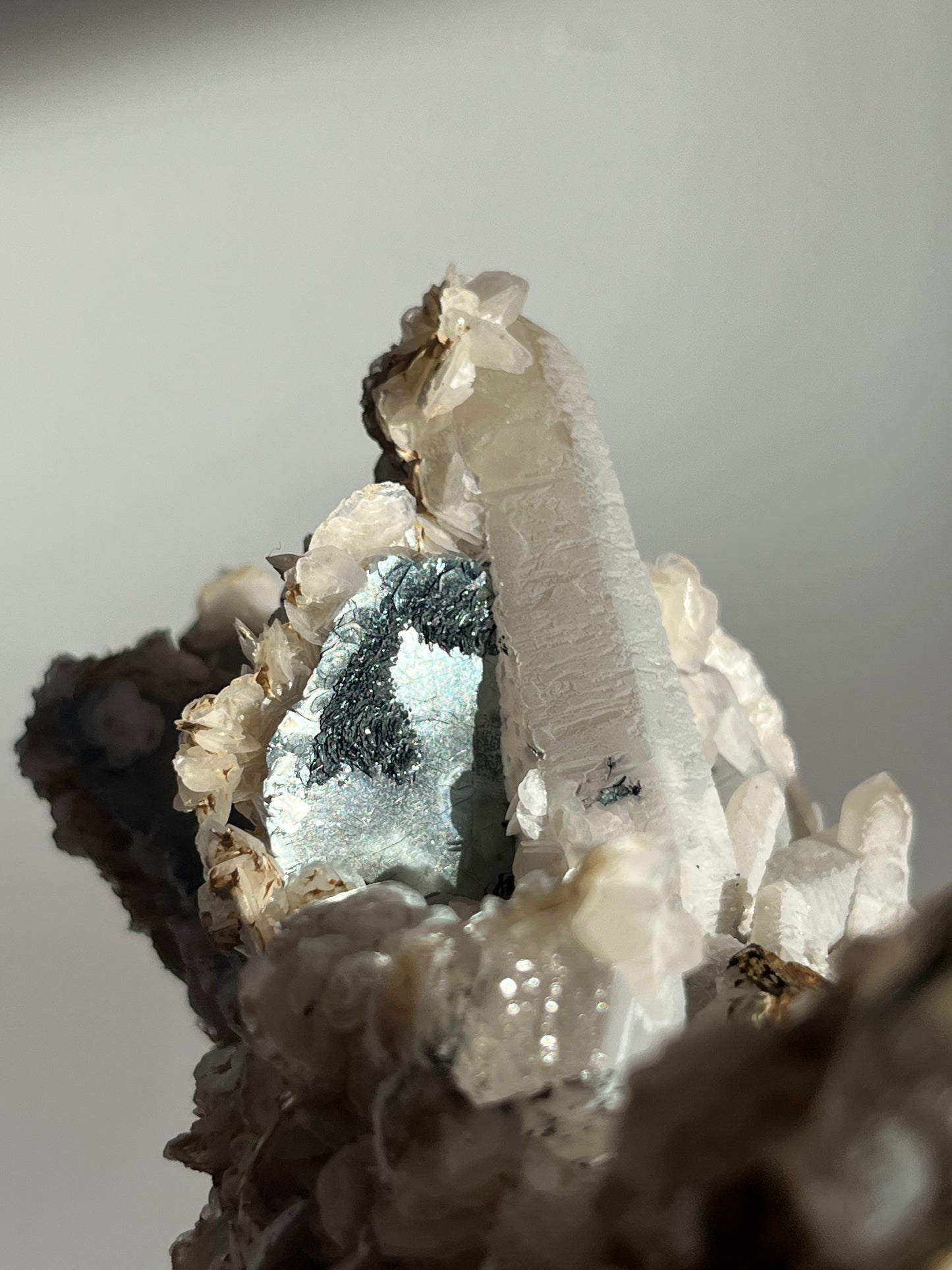 Midnight Bloom Quartz Specimen A