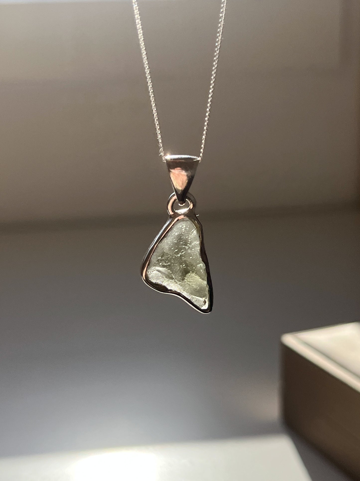 Moldavite 925 Sterling Silver Pendant & Necklace A