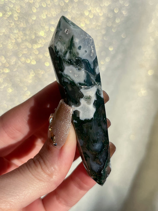 Moss Agate DT Carving (You Choose)