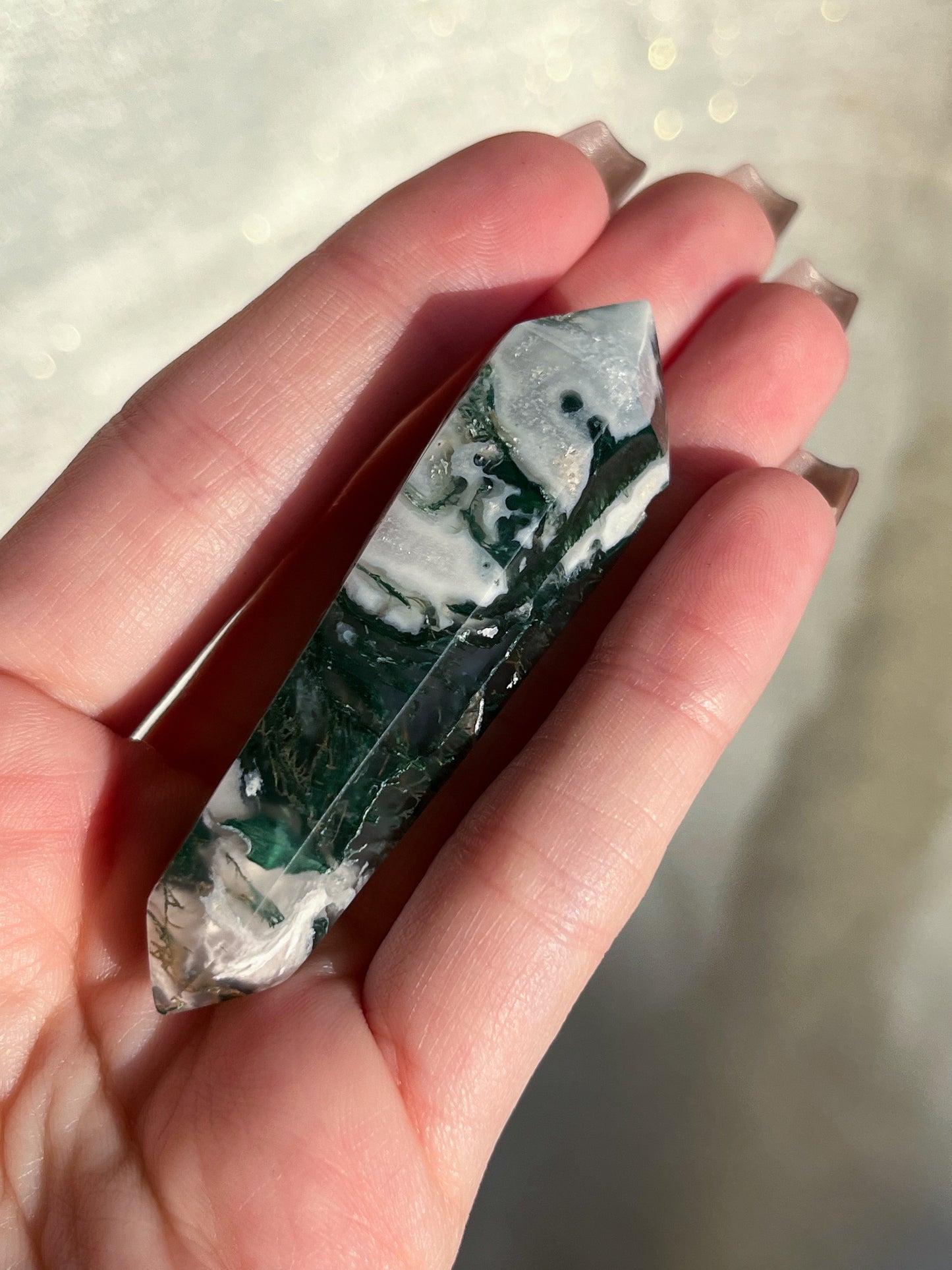 Moss Agate DT Carving (You Choose)