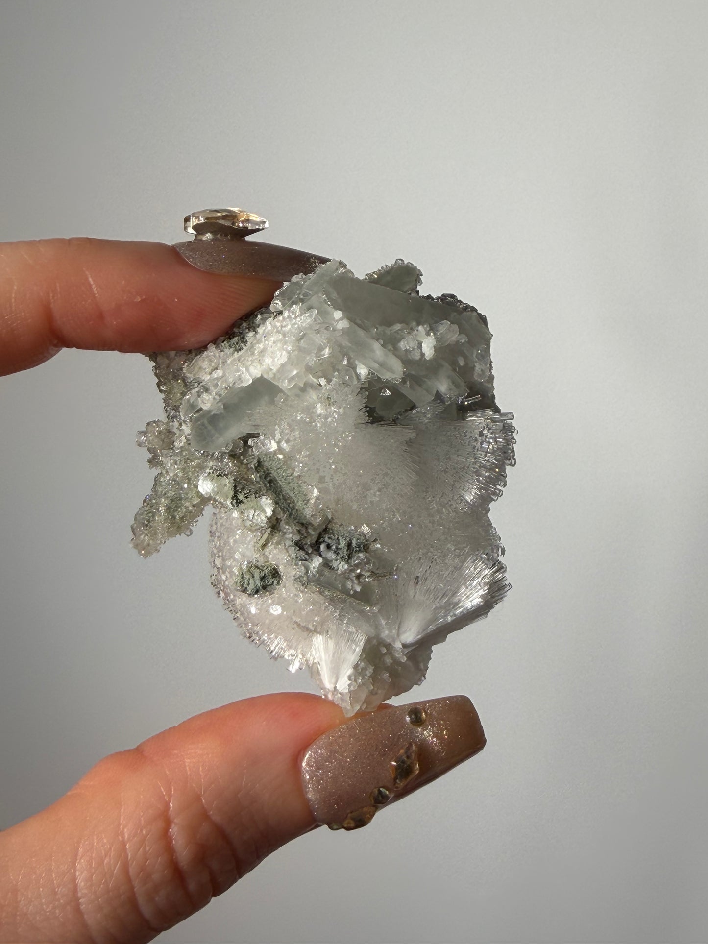 Natrolite Specimen with Quartz and Apophyllite E