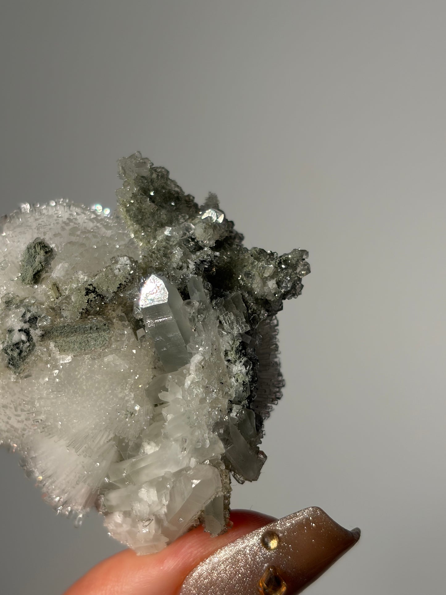Natrolite Specimen with Quartz and Apophyllite E