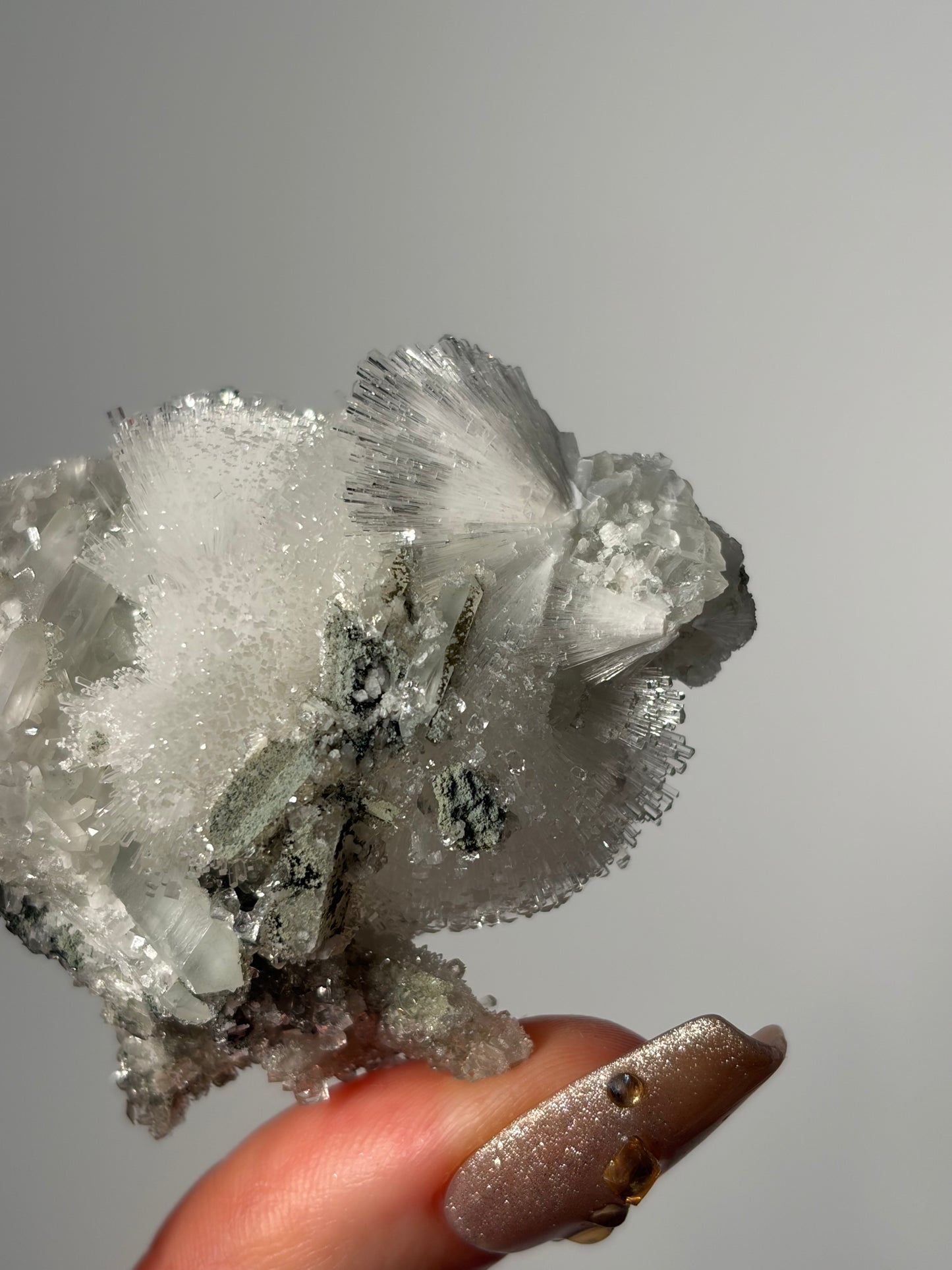 Natrolite Specimen with Quartz and Apophyllite E