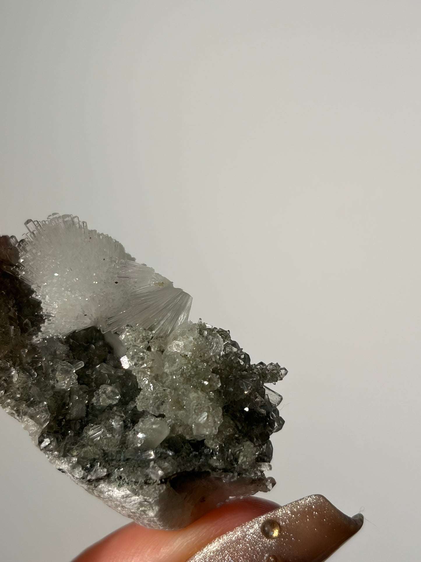 Bowtie Natrolite Specimen with Quartz and Apophyllite H