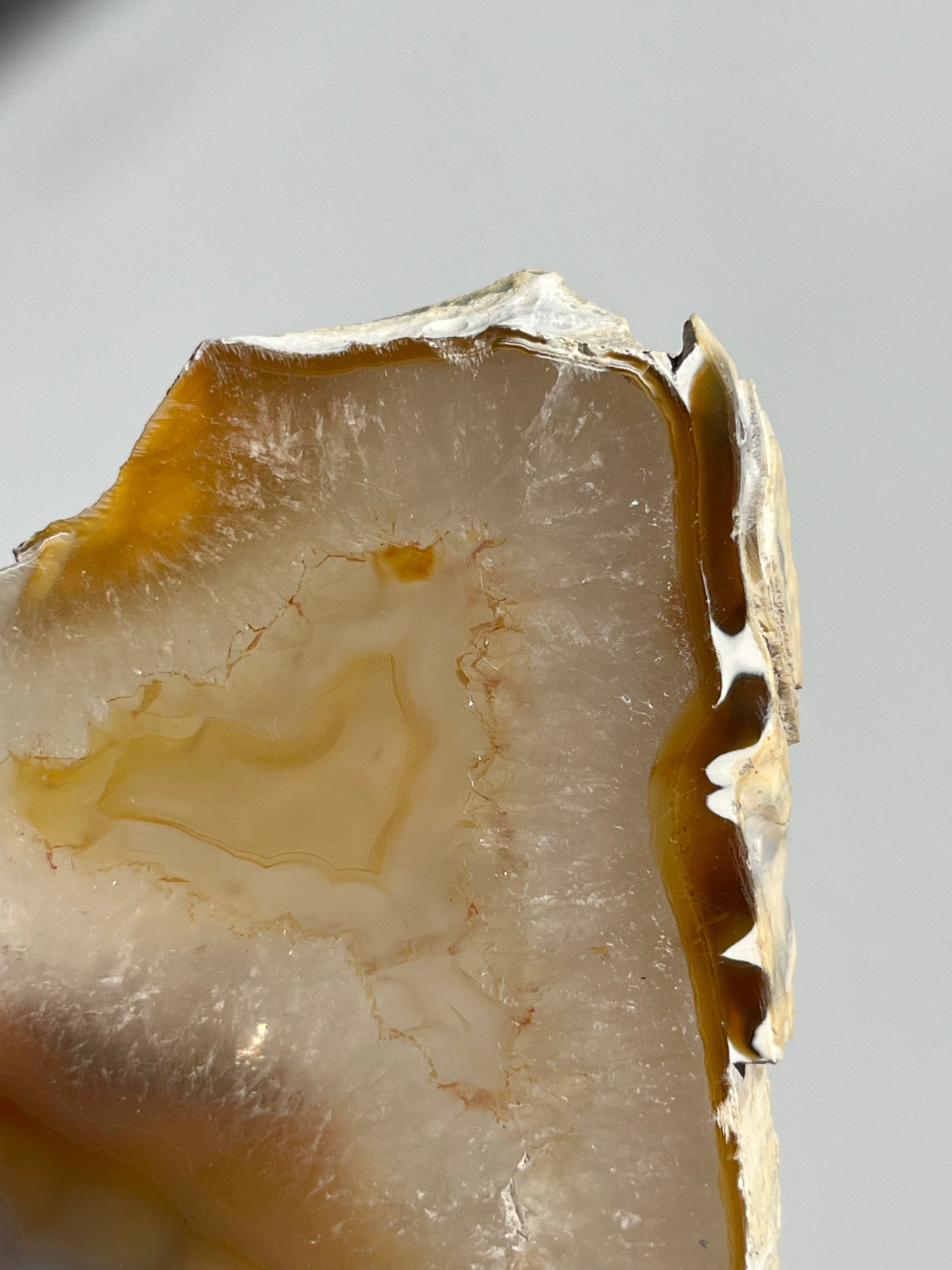 Natural Carnelian Agate and Sagenite Slab B