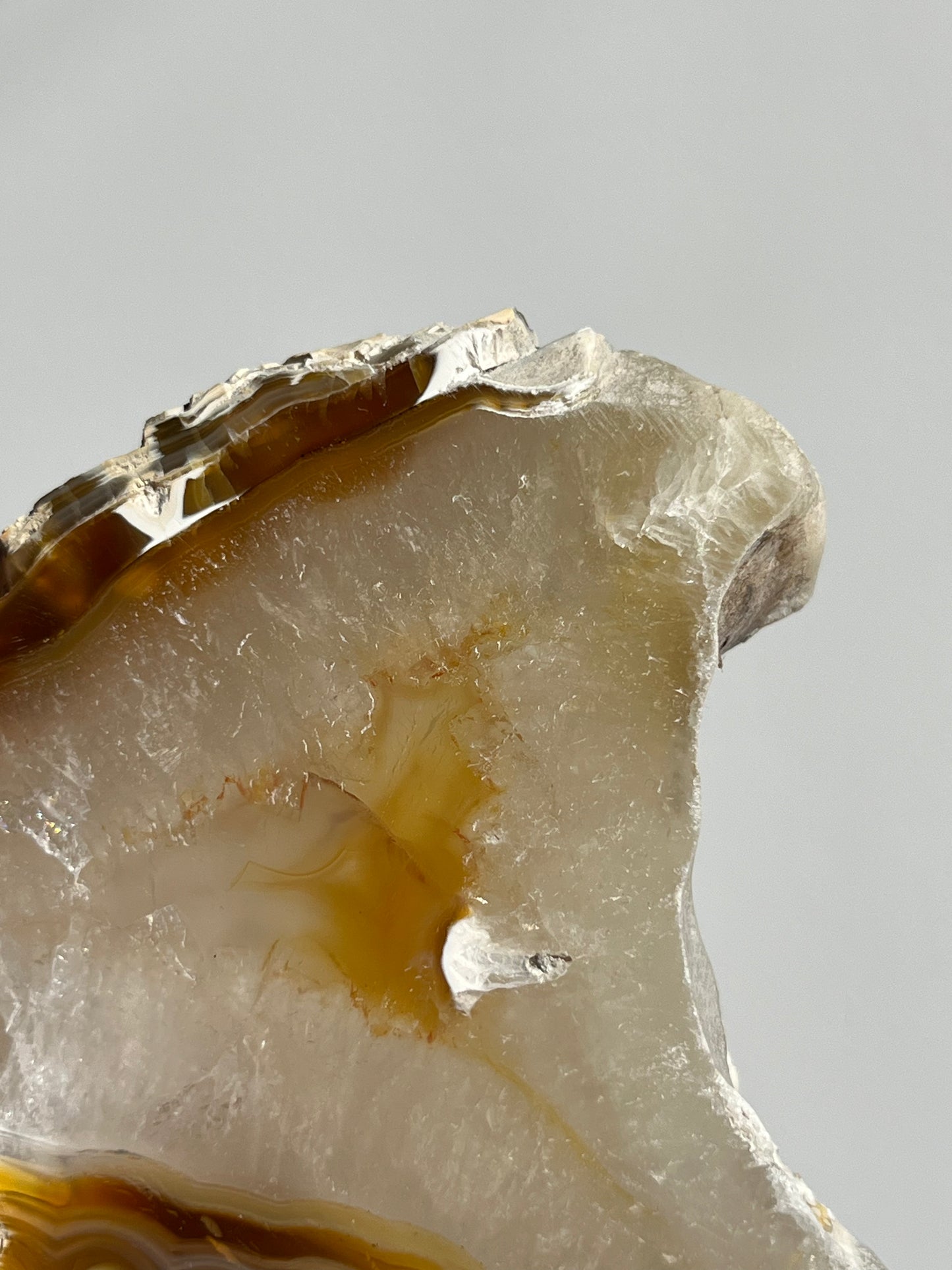 Natural Carnelian Agate and Sagenite Slab C