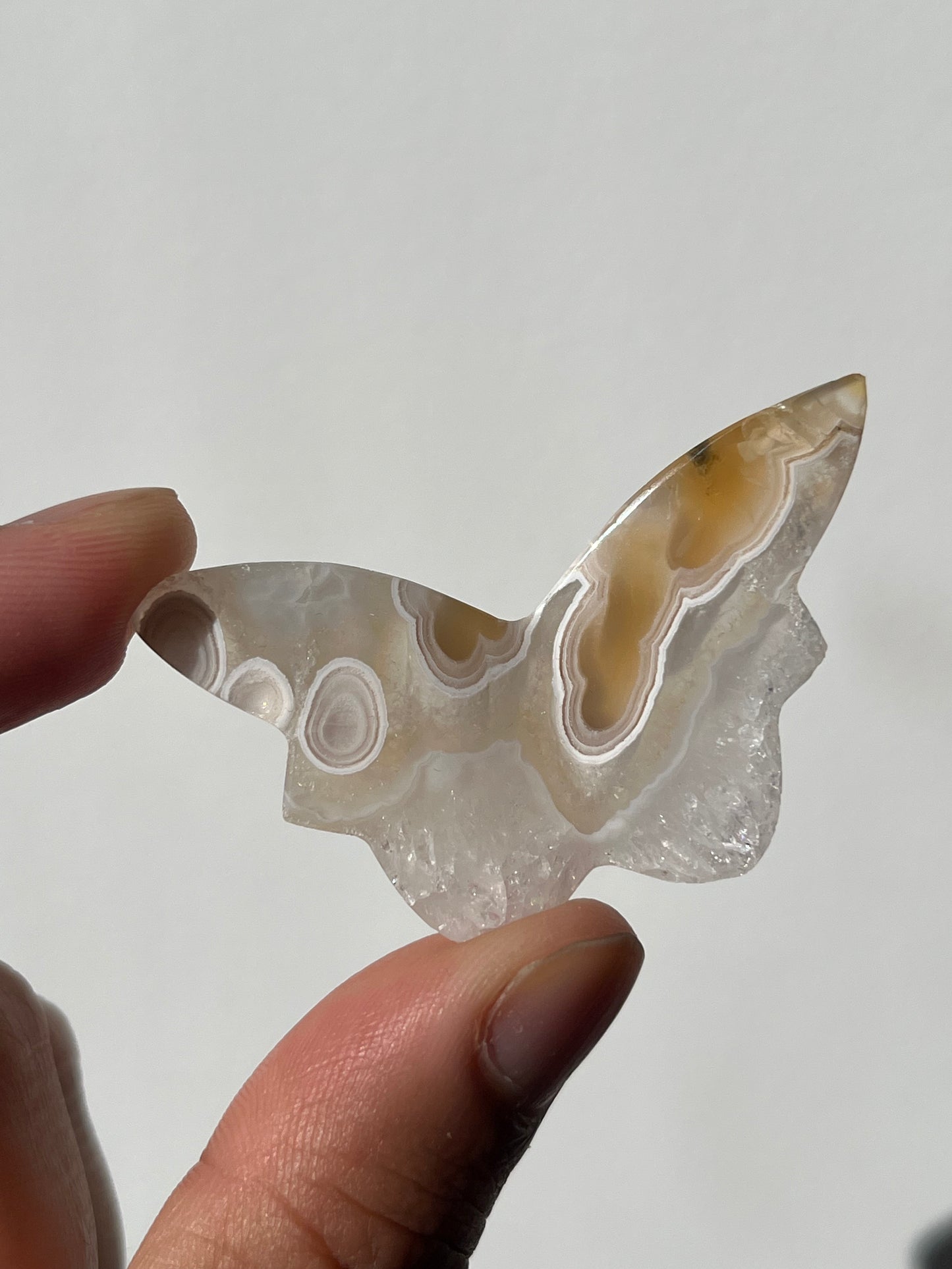 Nebula Agate 3D Butterfly Carving (You Choose)
