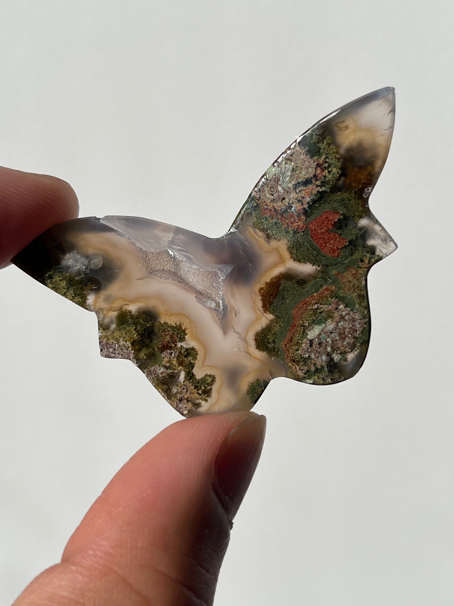 Nebula Agate 3D Butterfly Carving (You Choose)