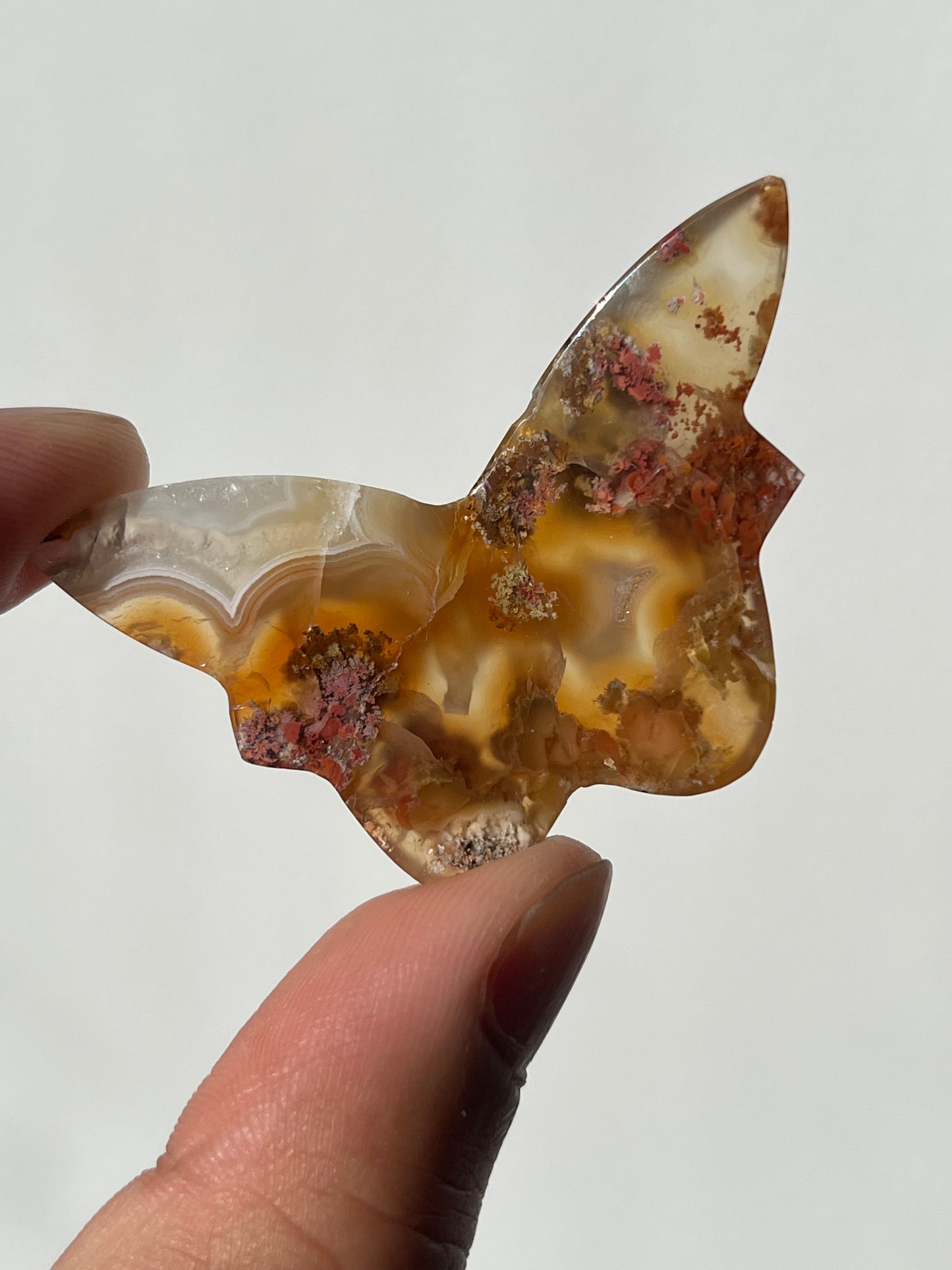 Nebula Agate 3D Butterfly Carving (You Choose)