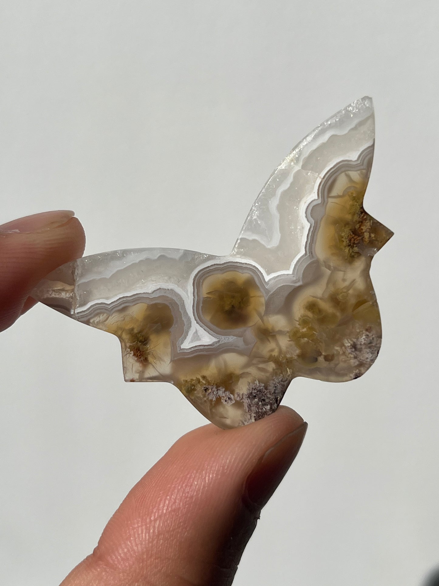 Nebula Agate 3D Butterfly Carving (You Choose)