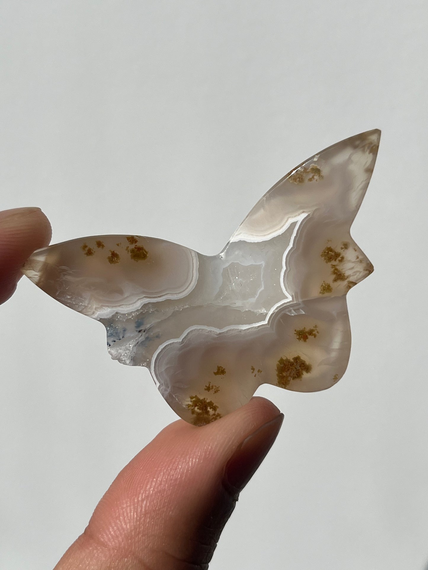 Nebula Agate 3D Butterfly Carving (You Choose)