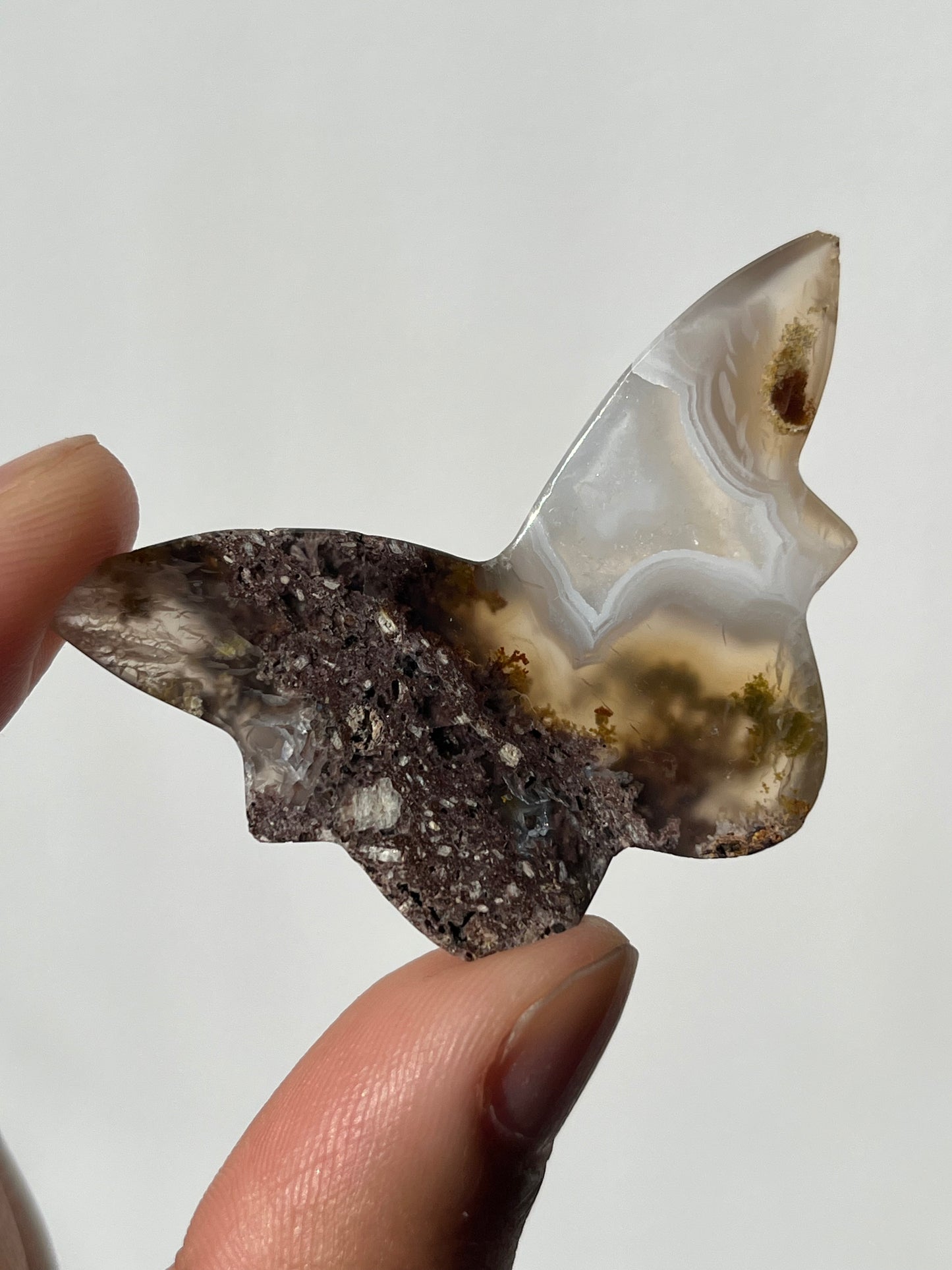 Nebula Agate 3D Butterfly Carving (You Choose)