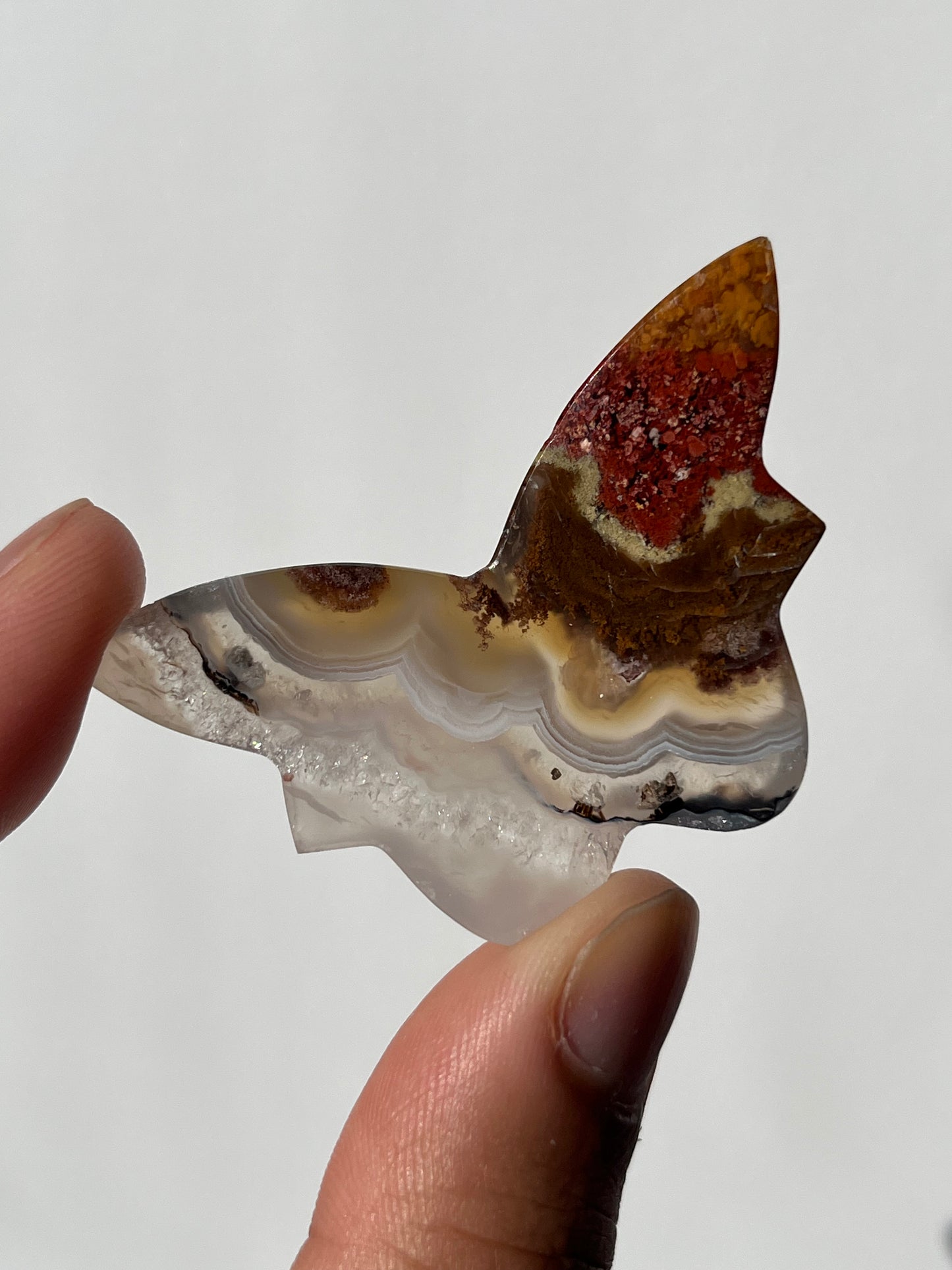 Nebula Agate 3D Butterfly Carving (You Choose)