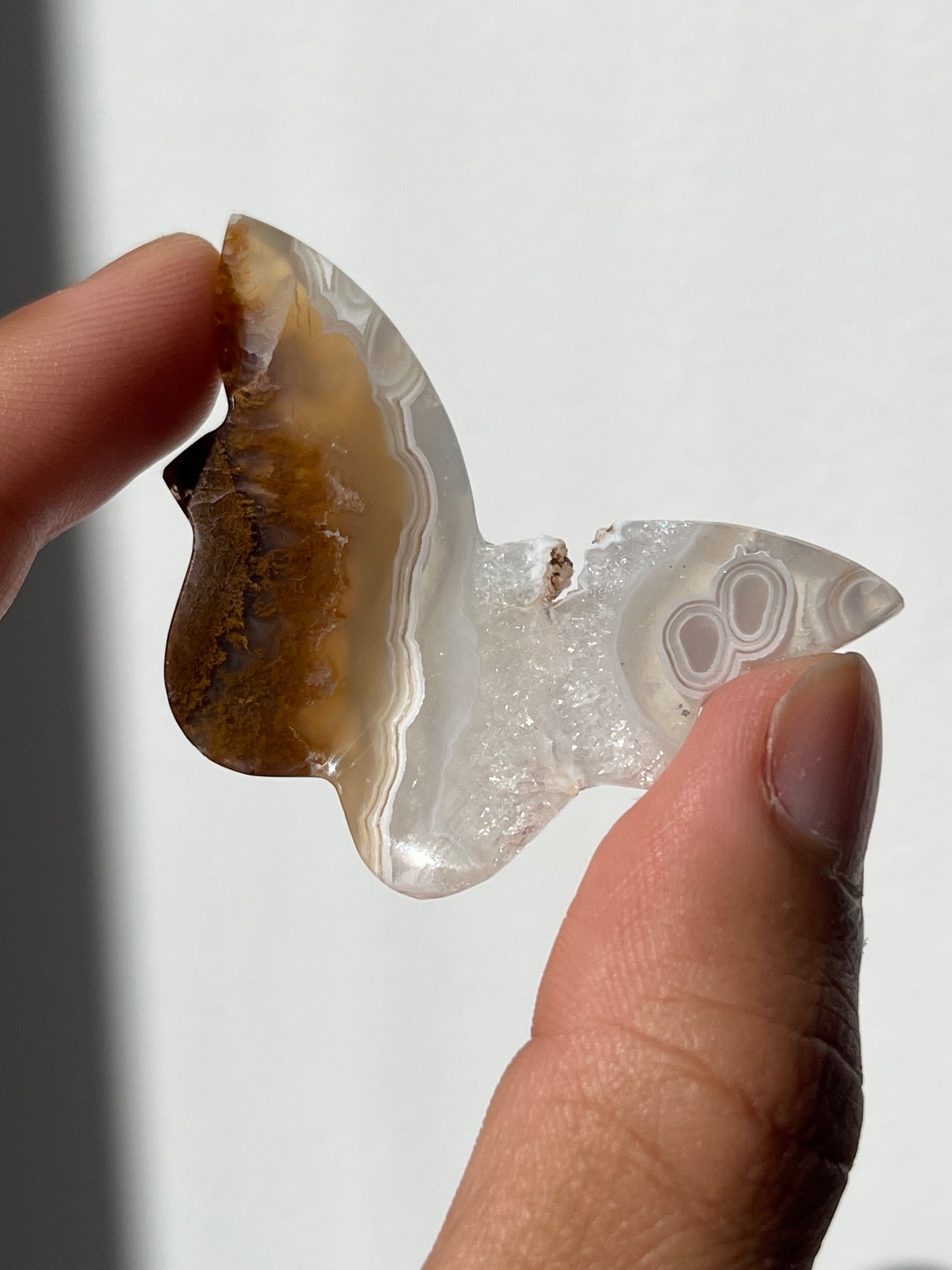 Nebula Agate 3D Butterfly Carving (You Choose)