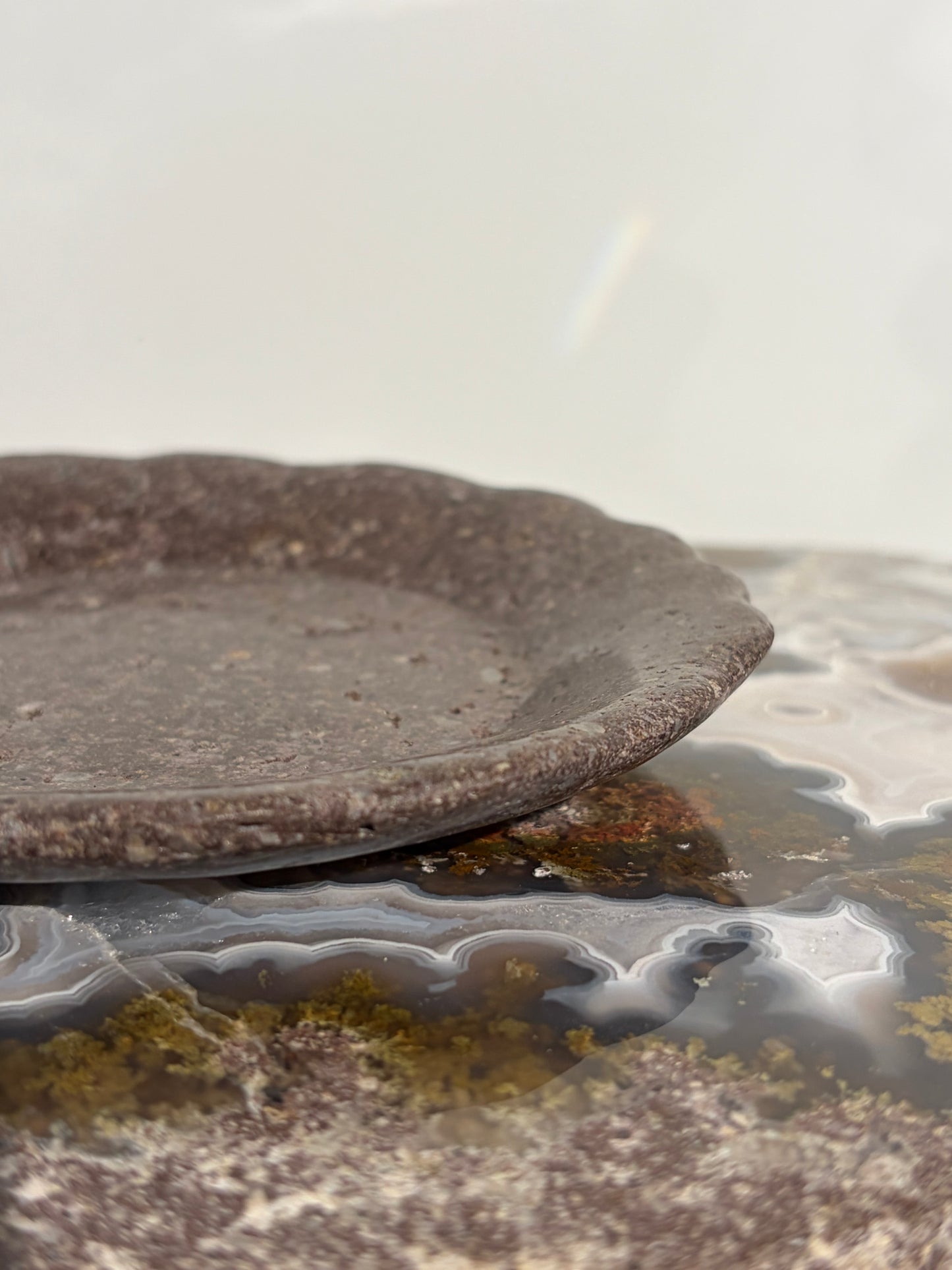Blooms Scallop Edge Basalt Ritual Platter