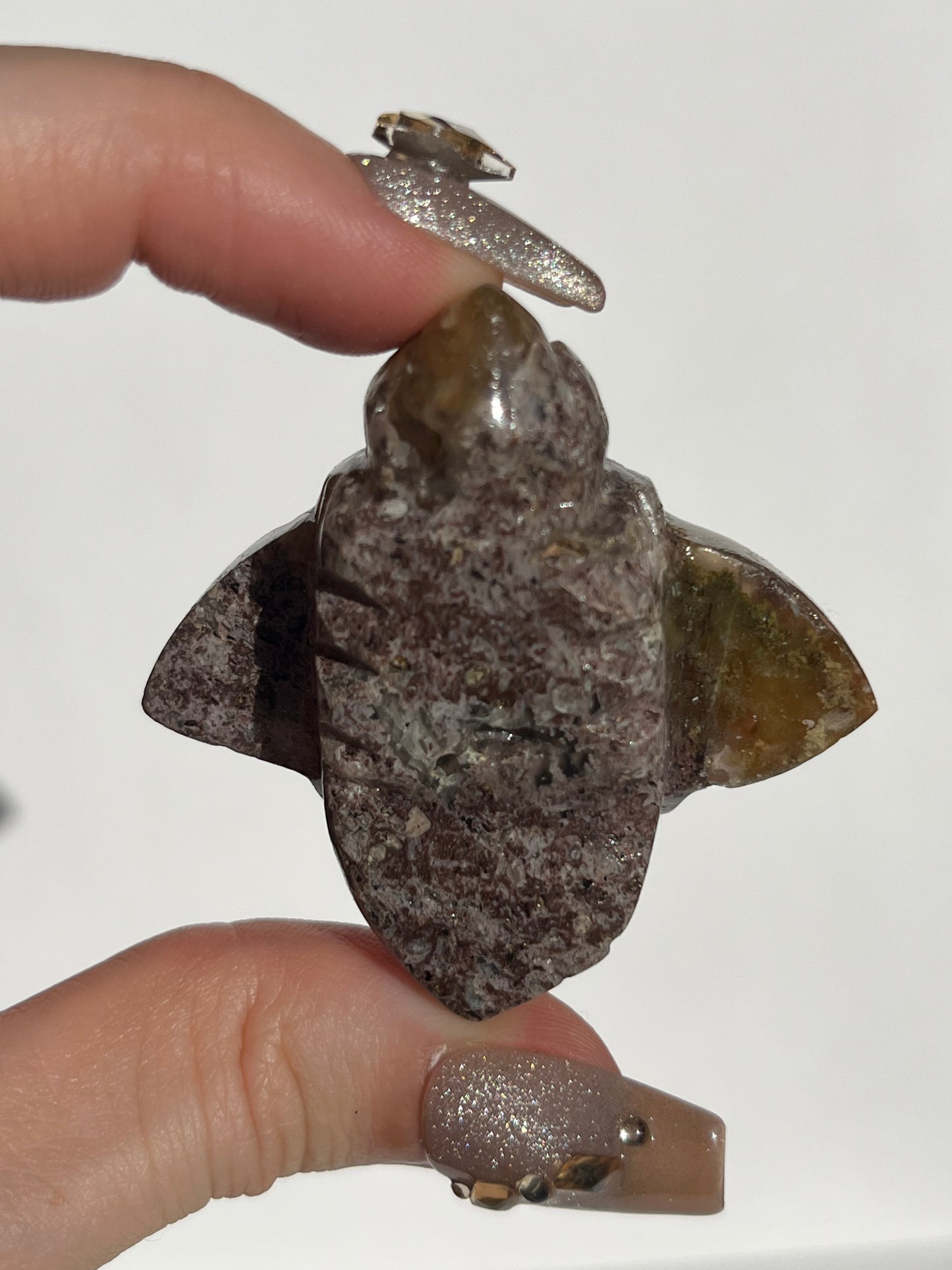 Nebula Agate Bee Carving B