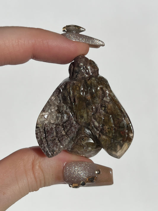 Nebula Agate Bee Carving C