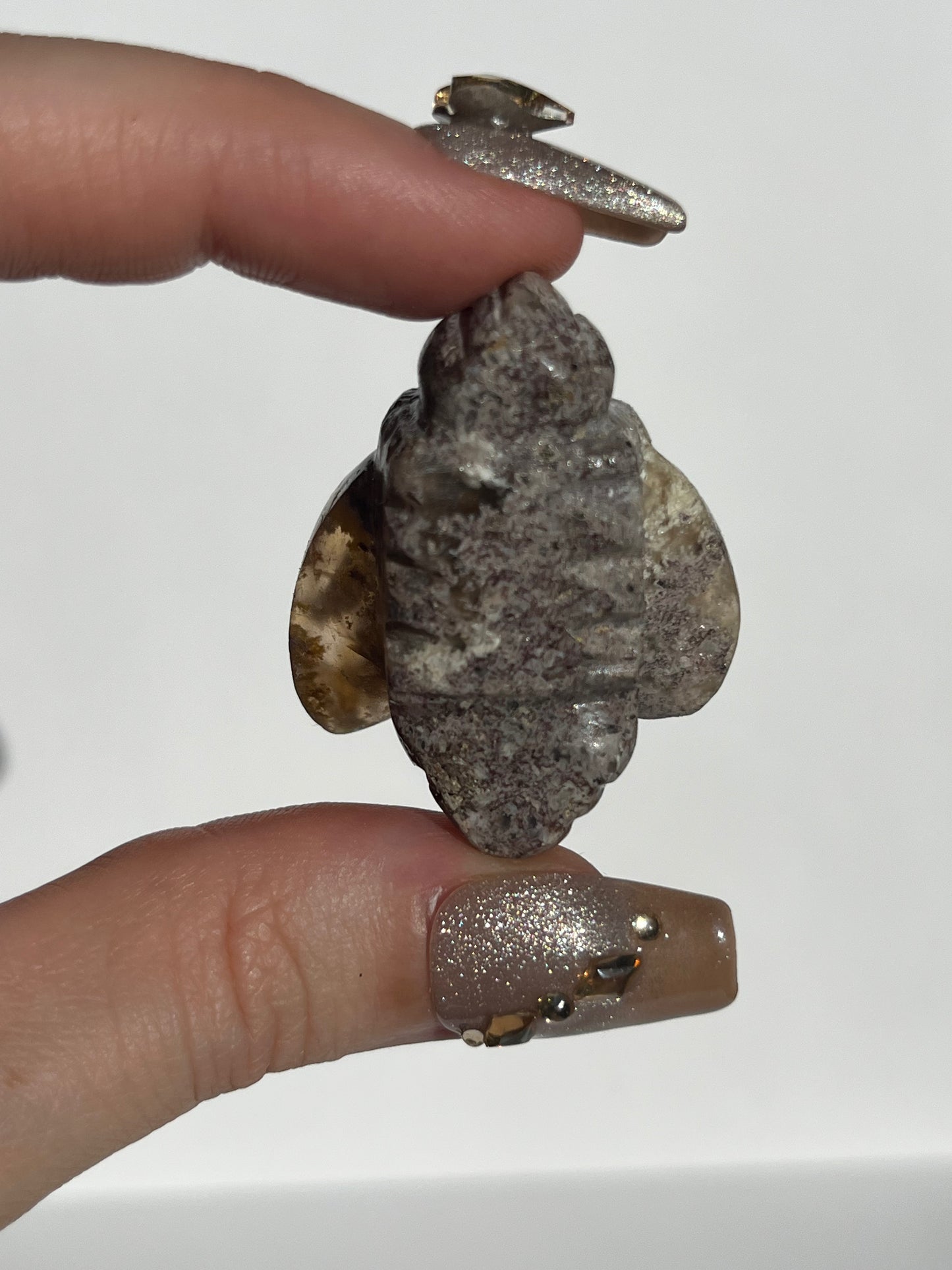 Nebula Agate Bee Carving D