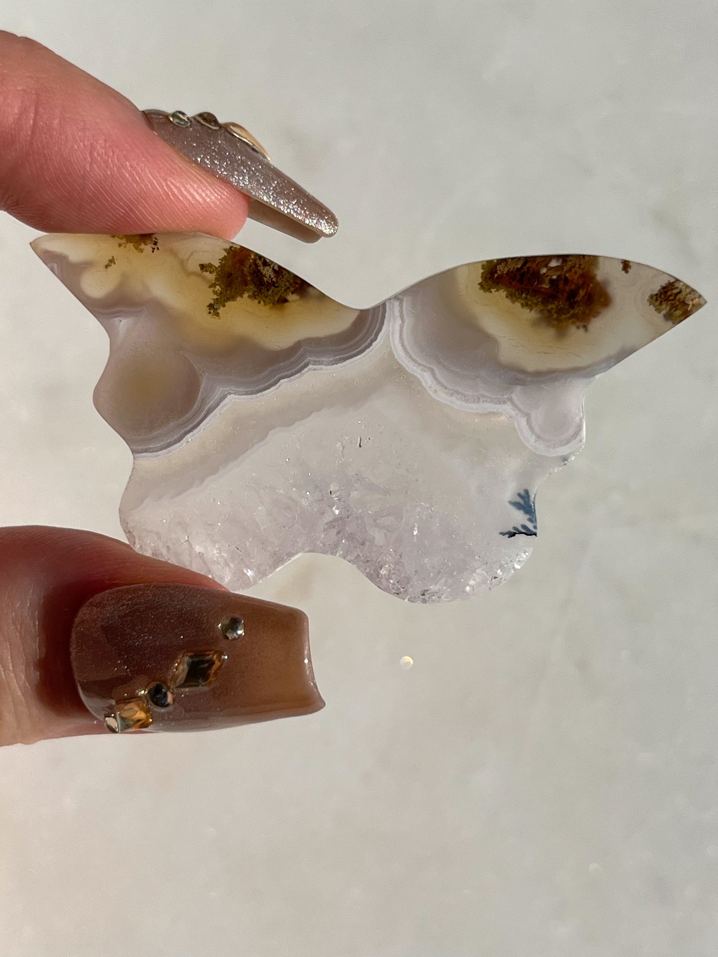 Nebula Agate Butterfly Carving (You Choose)