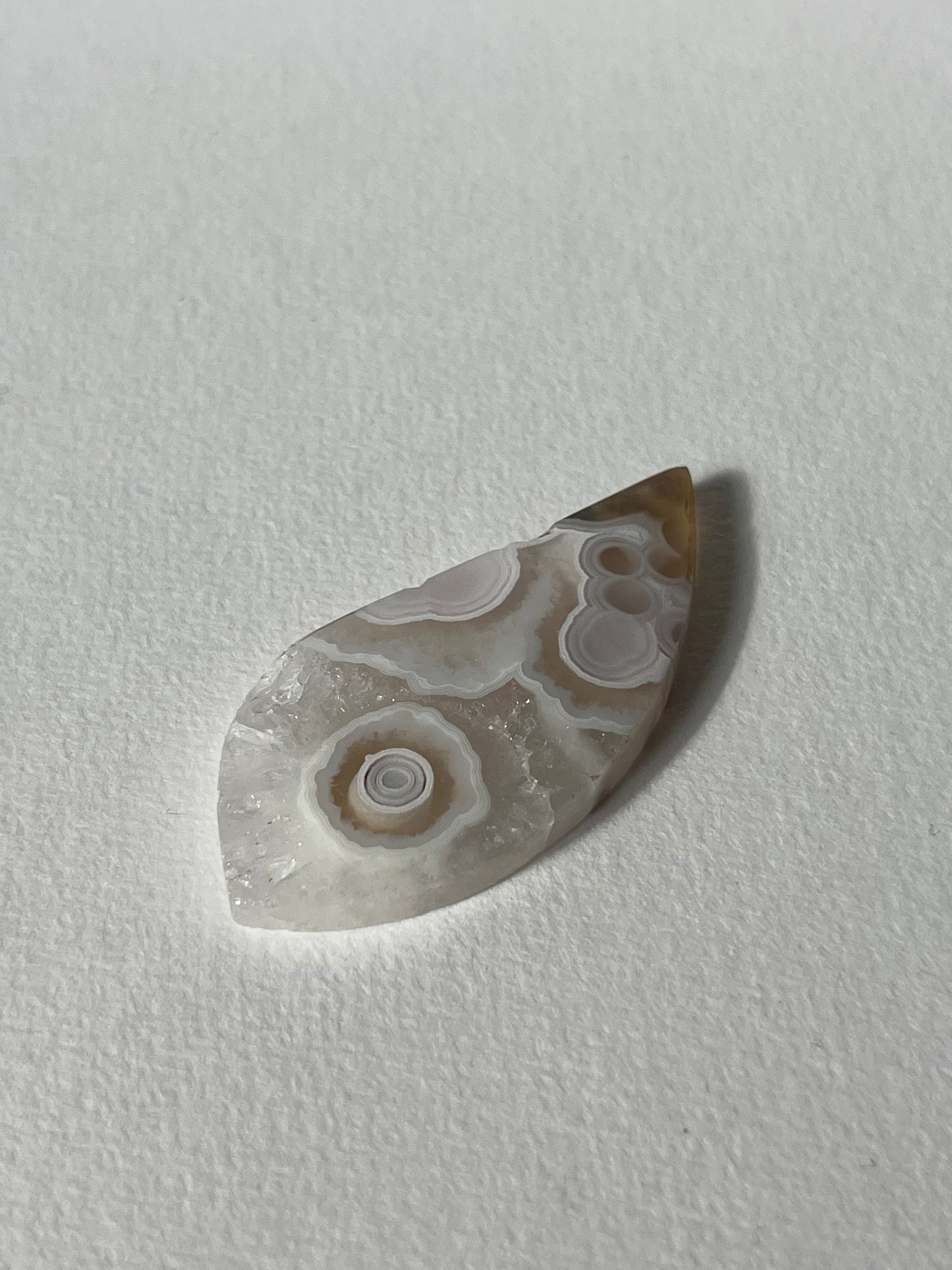 Orbicular Nebula Agate Cabochon with Scenic Moss C