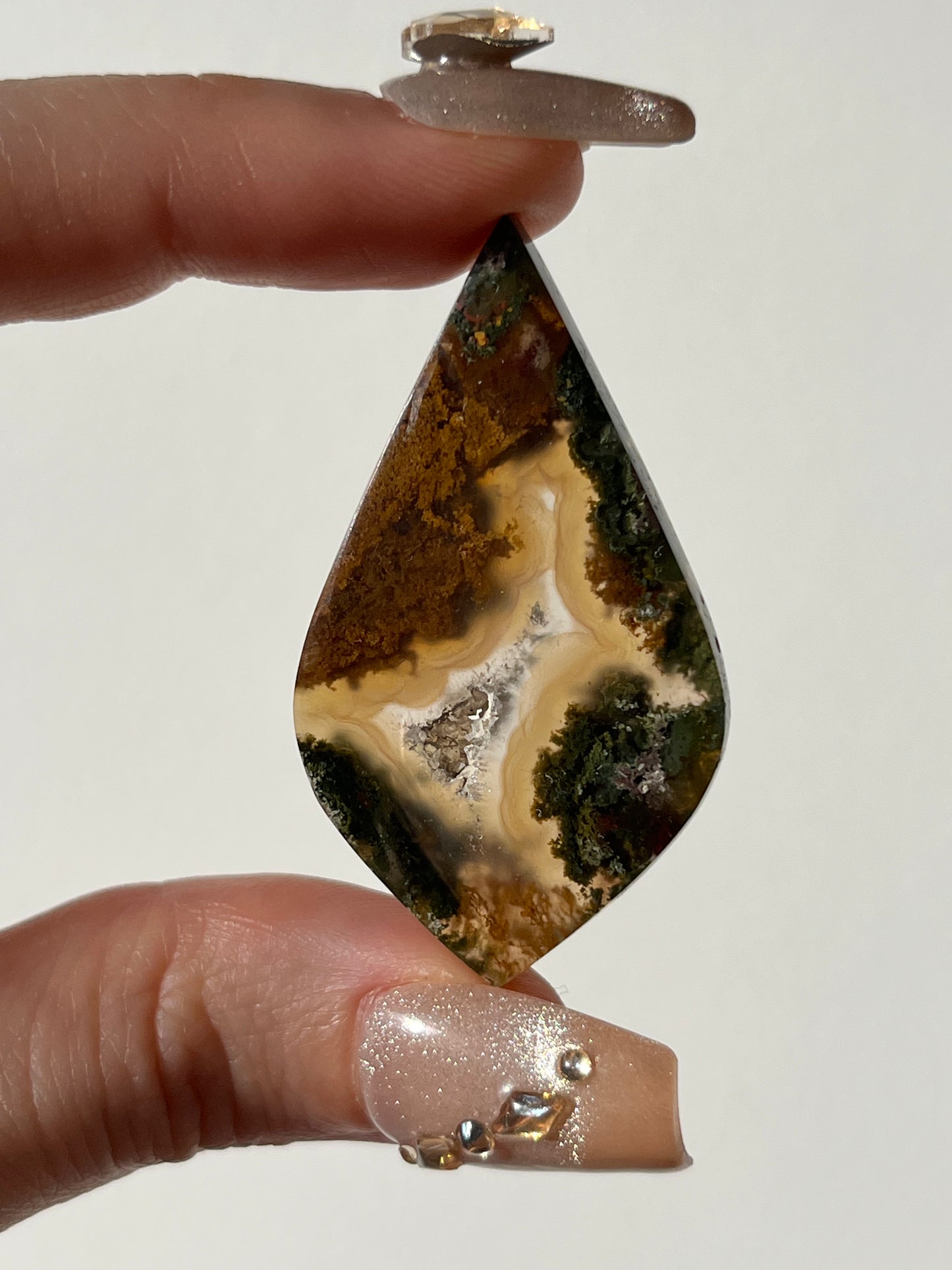 Nebula Agate and Scenic Moss Cabochon (You Choose)